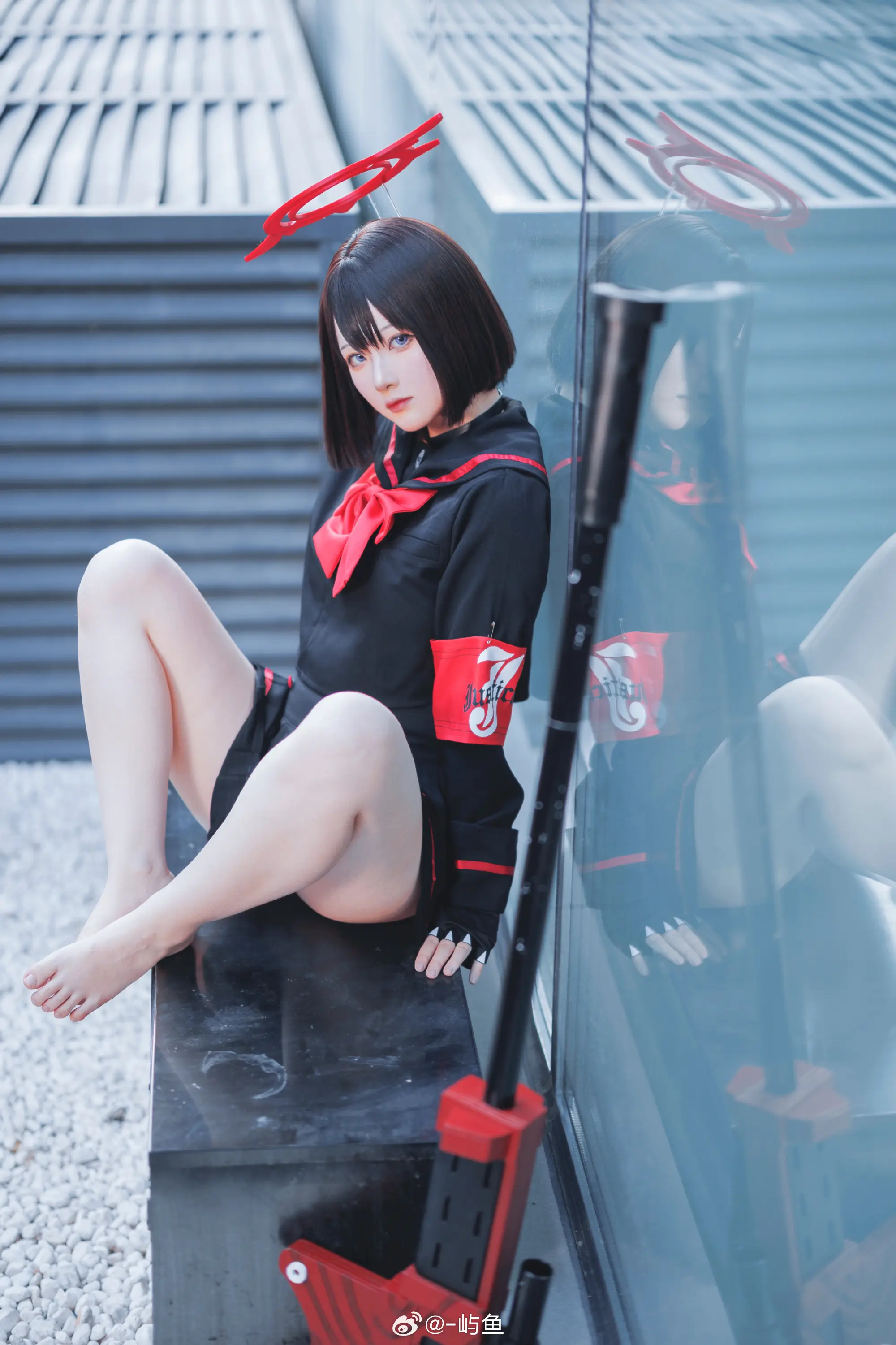 COSPLAY 蔚蓝档案 游场翅膀战损，请各位sensei见谅 @-屿鱼 COSPLAY-第11张