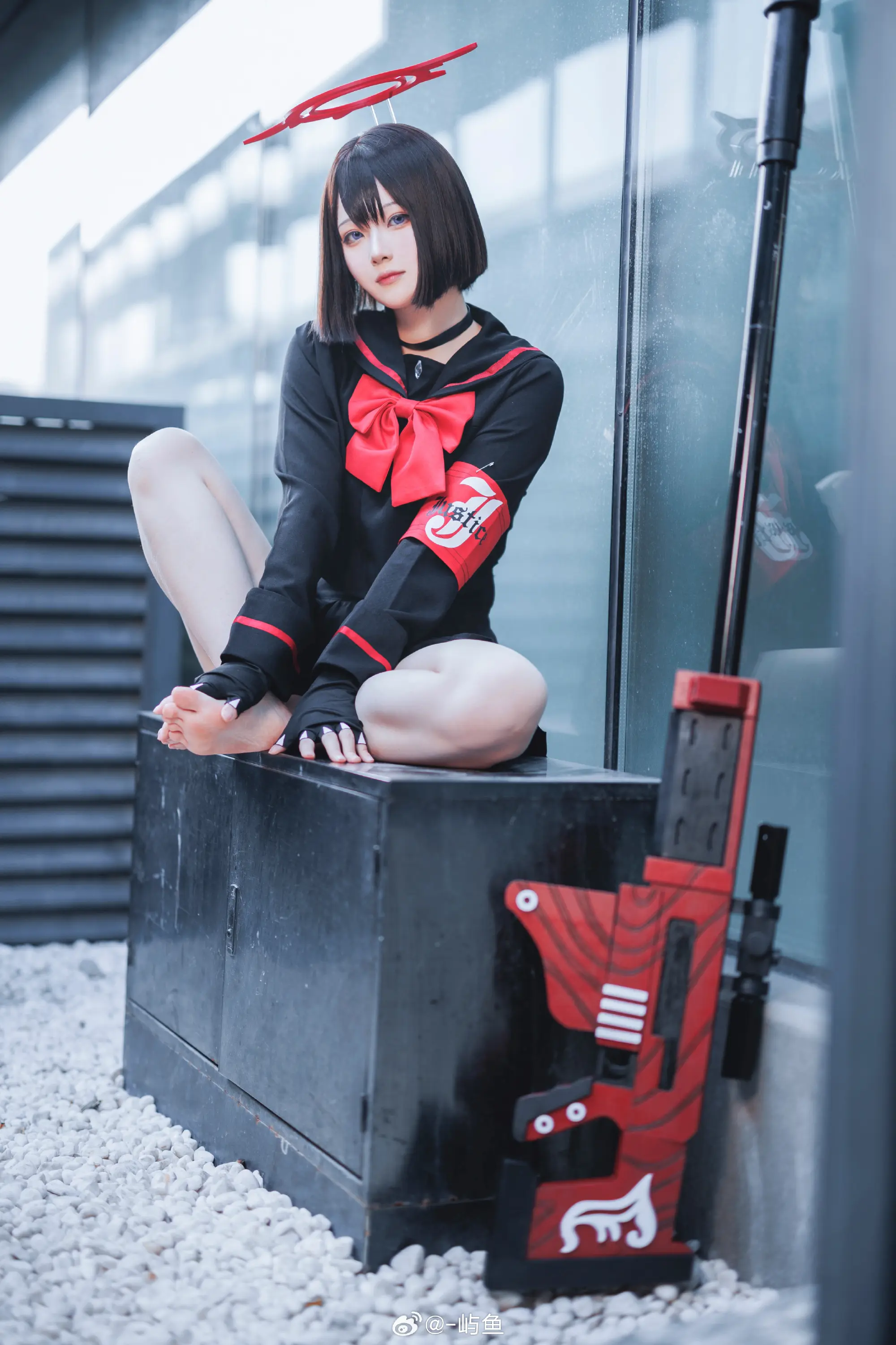 COSPLAY 蔚蓝档案 游场翅膀战损，请各位sensei见谅 @-屿鱼 COSPLAY-第12张