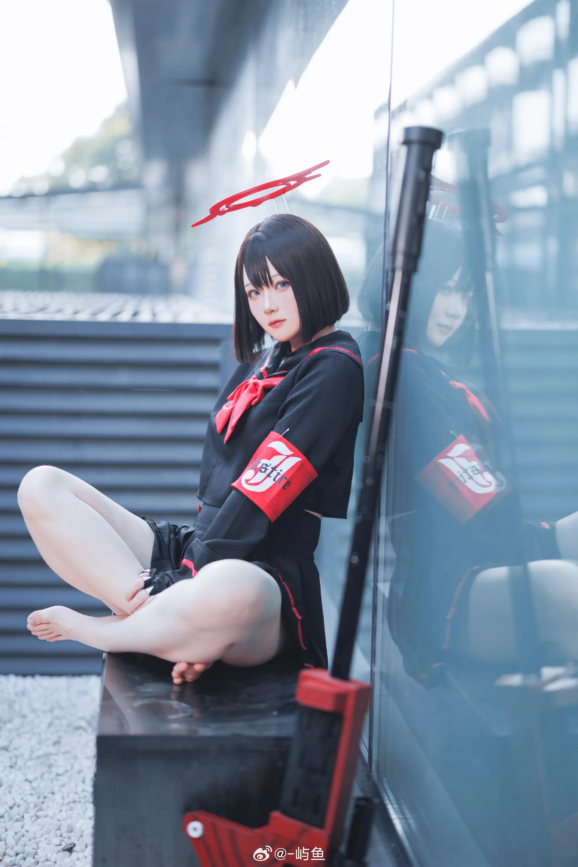 COSPLAY 蔚蓝档案 游场翅膀战损，请各位sensei见谅 @-屿鱼 COSPLAY-第14张