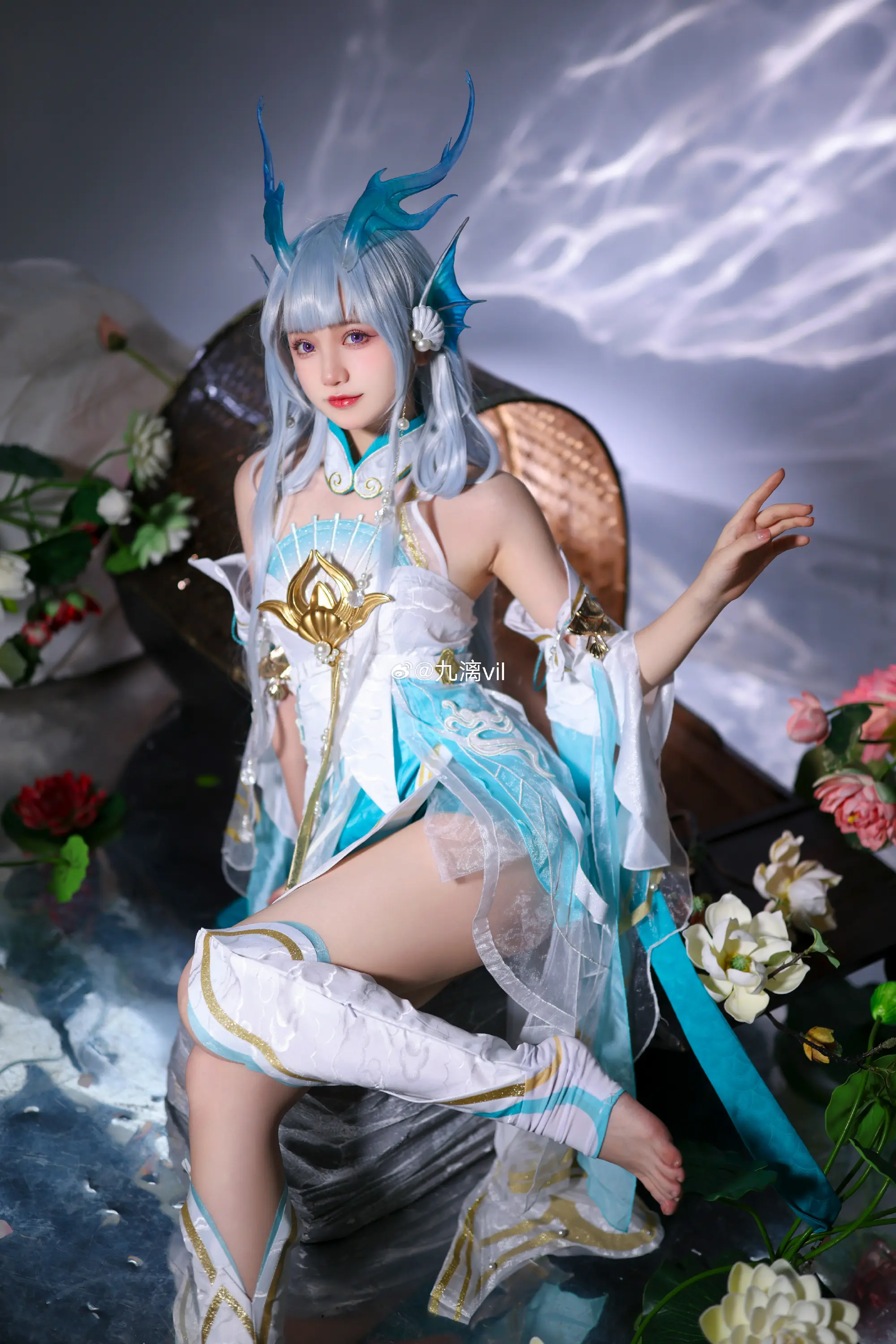 乘彼扶摇，凌绝九霄🐉 王者荣耀 西施游龙清影@九漓vil-公众号小姨ai