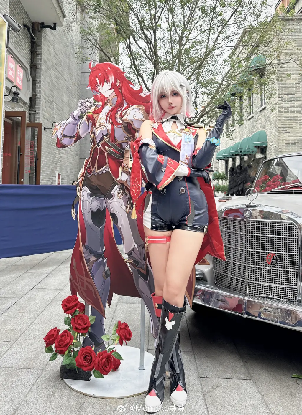 COSPLAY 听说有玫瑰花海，立刻就来拍啦！这就是二次元的执行力 崩坏：星穹铁道 托帕@Momoko葵葵 COSPLAY-第9张