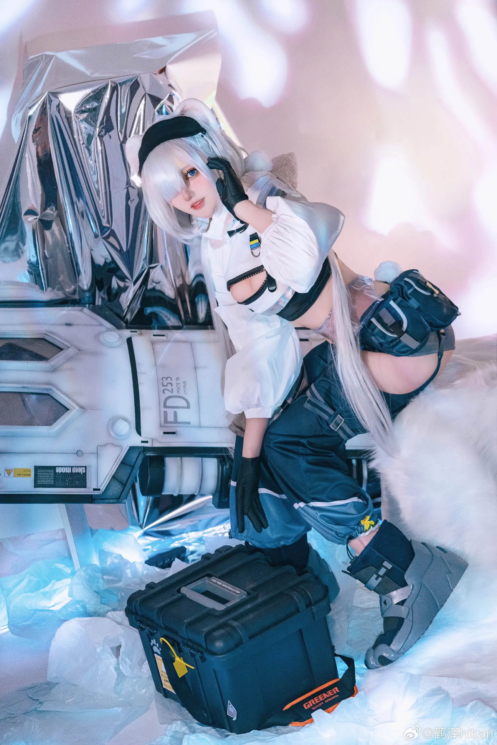 cosplay 我常常梦见雪山，梦见……我在结了厚冰的湖面上奔跑。明日方舟 极光@鹤泽hikari COSPLAY-第7张