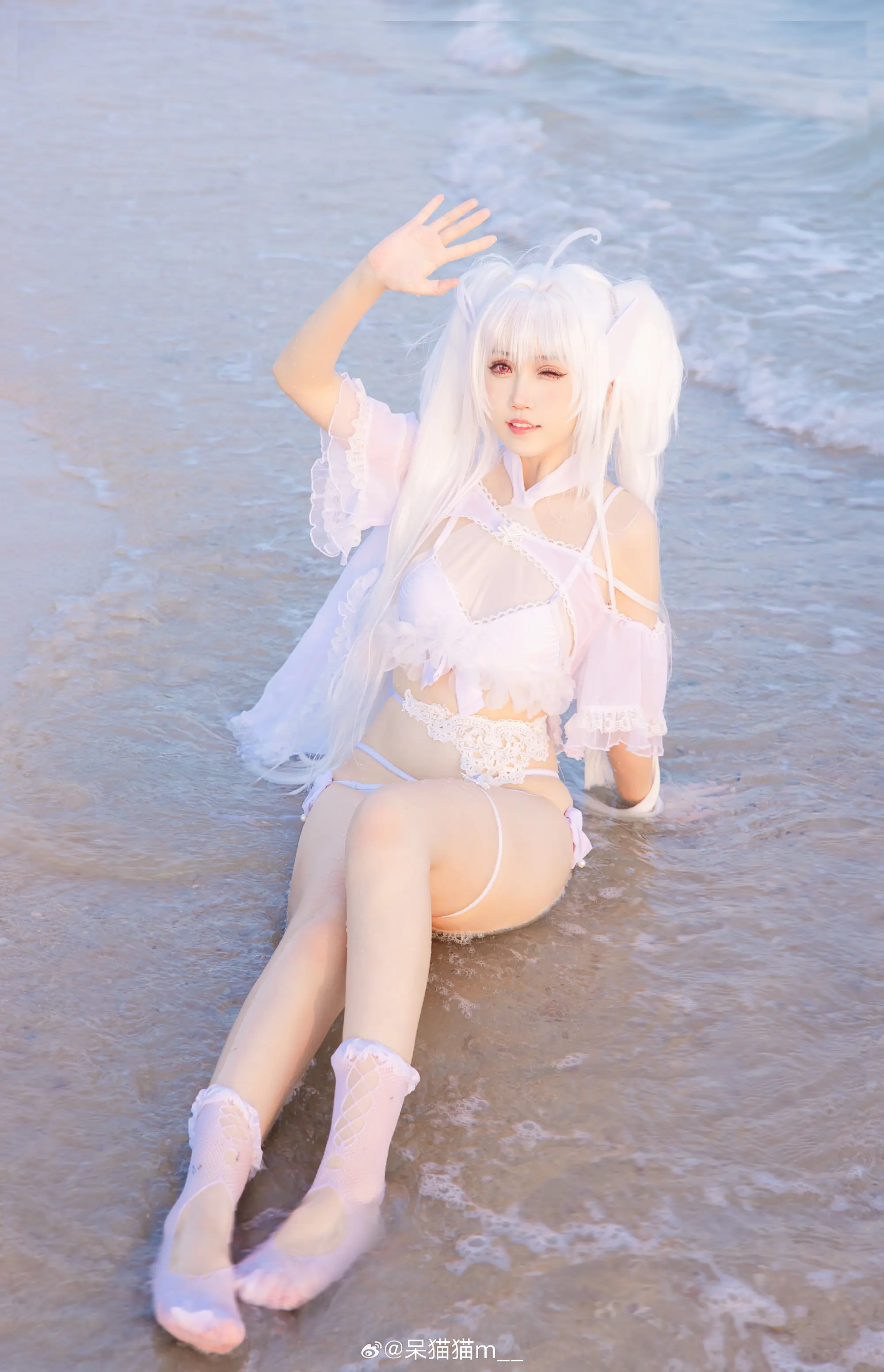 cosplay 海边穿搭 阿瓦隆女士@呆猫猫m_-公众号小姨ai