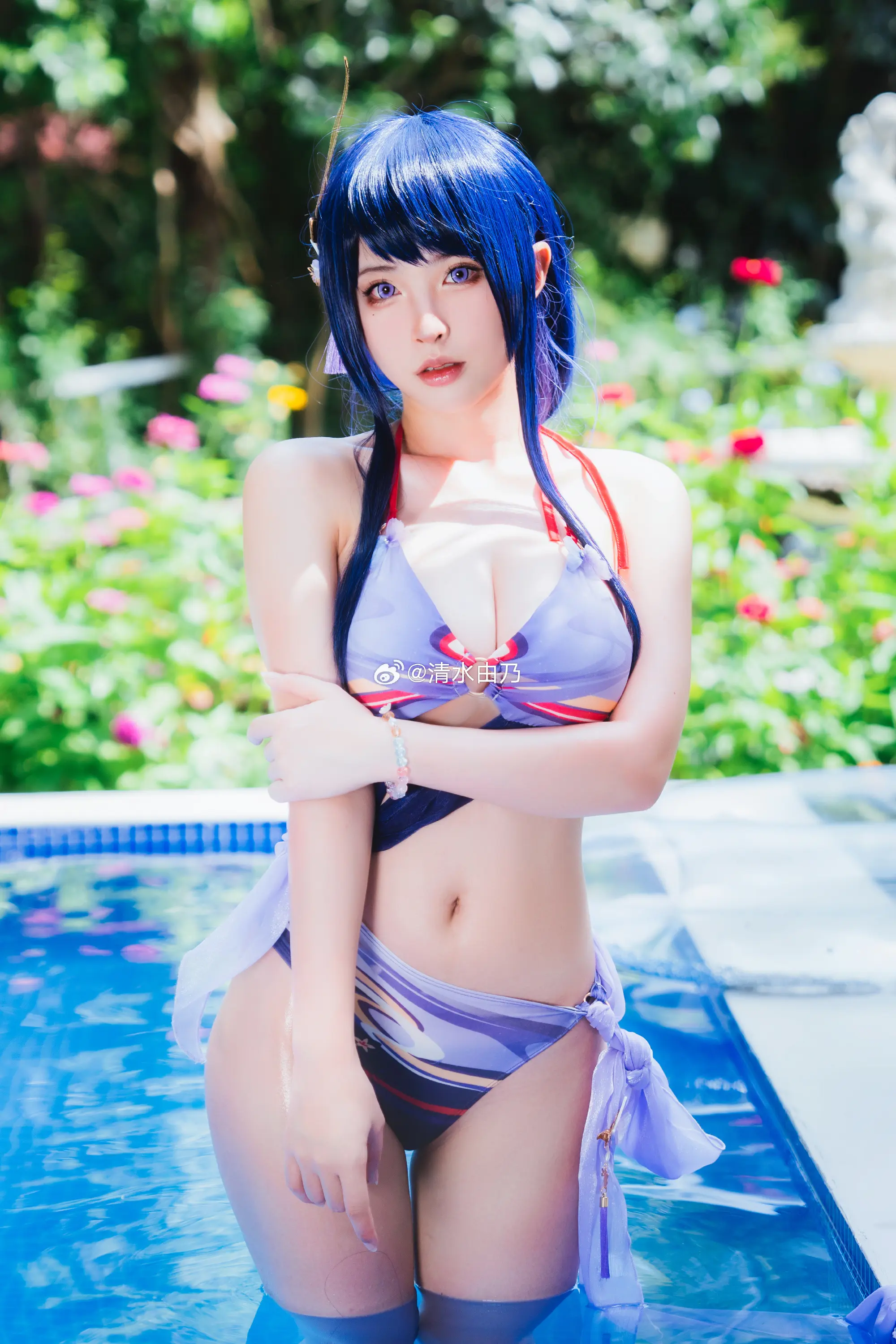 炎炎夏日，来份雷电泳装清凉一下吧～@清水由乃-公众号小姨ai