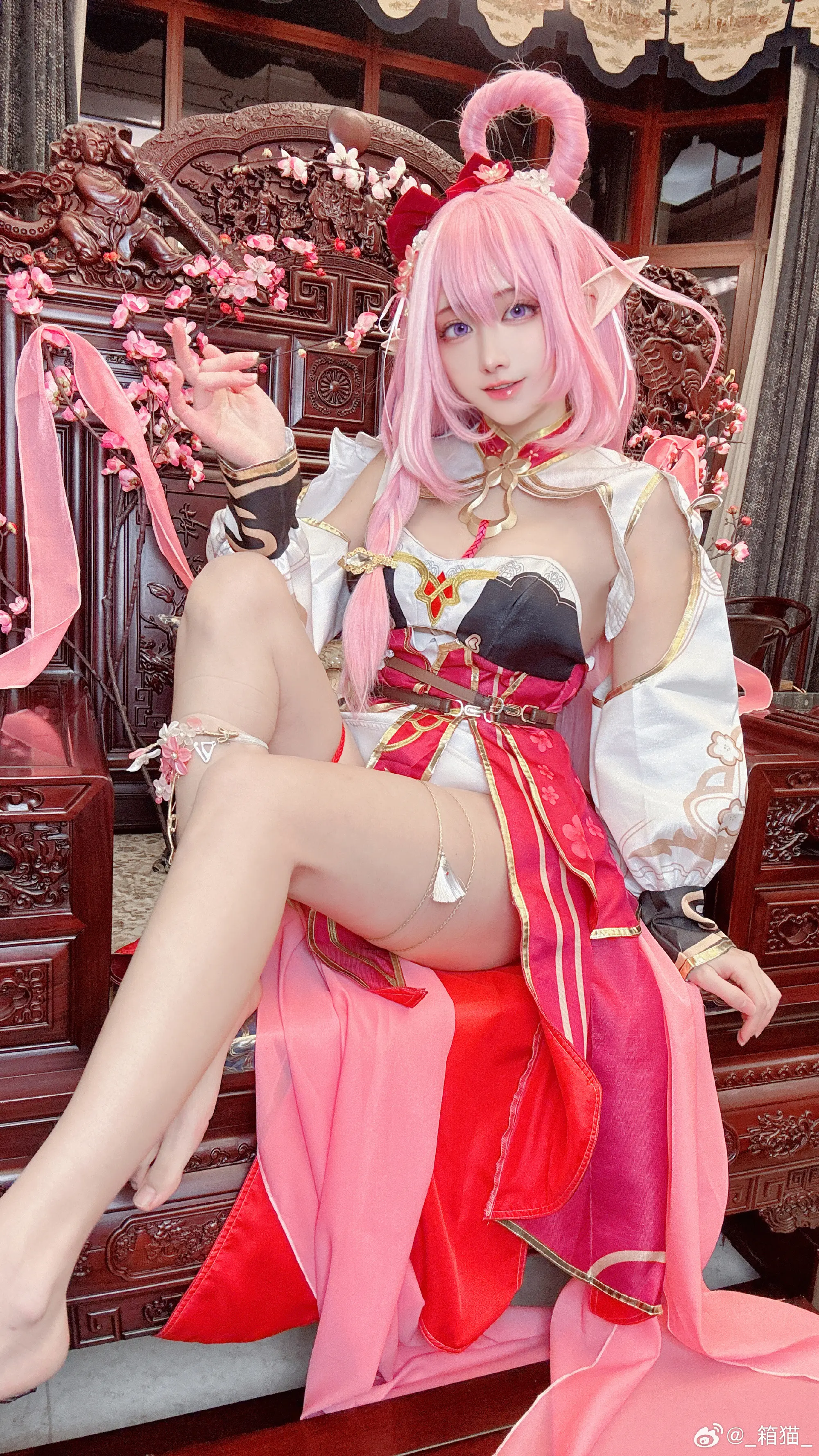 COSPLAY 崩坏3 爱莉希雅·春好桃夭cos@_箱猫_ COSPLAY-第4张