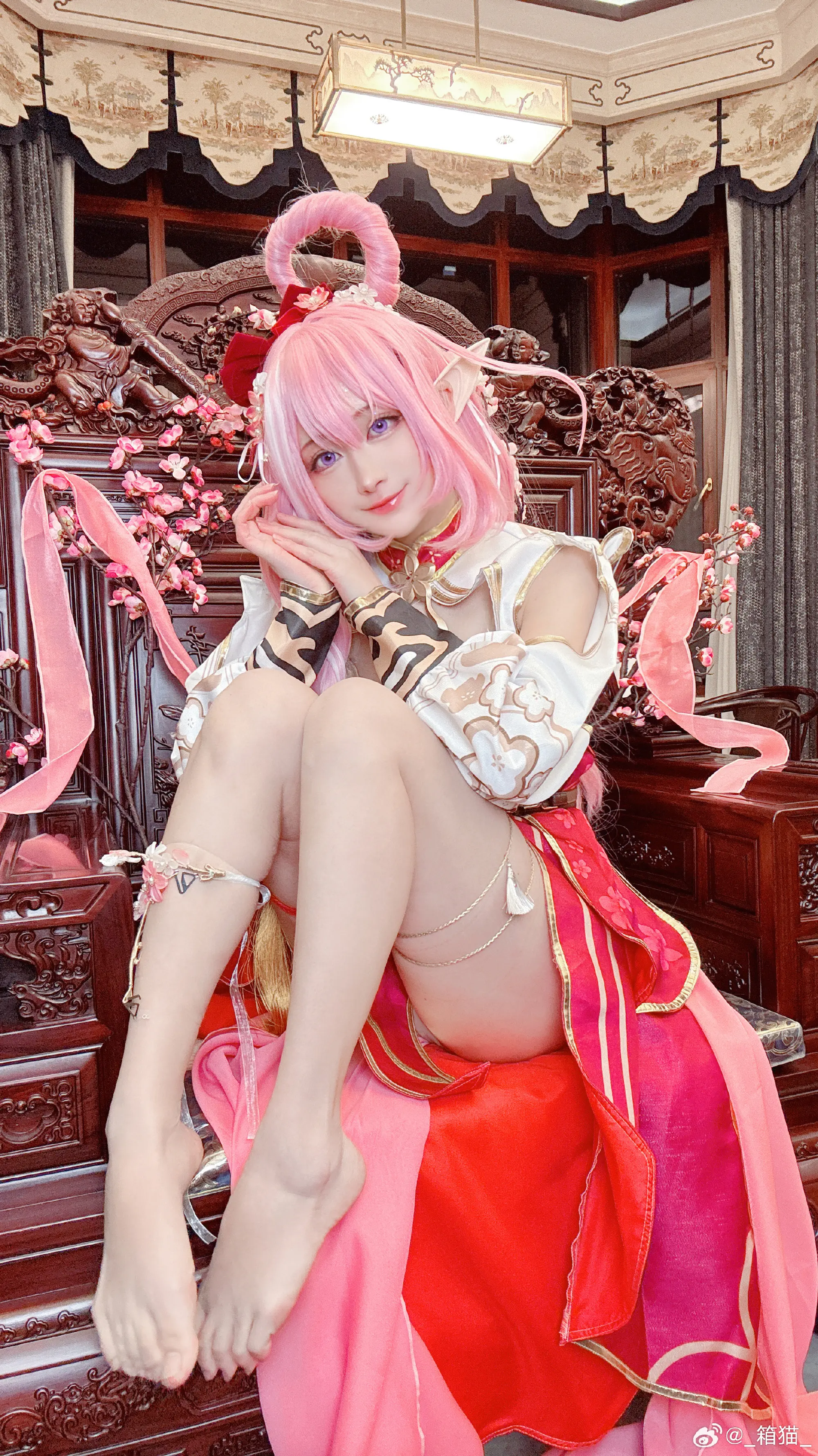 COSPLAY 崩坏3 爱莉希雅·春好桃夭cos@_箱猫_ COSPLAY-第2张