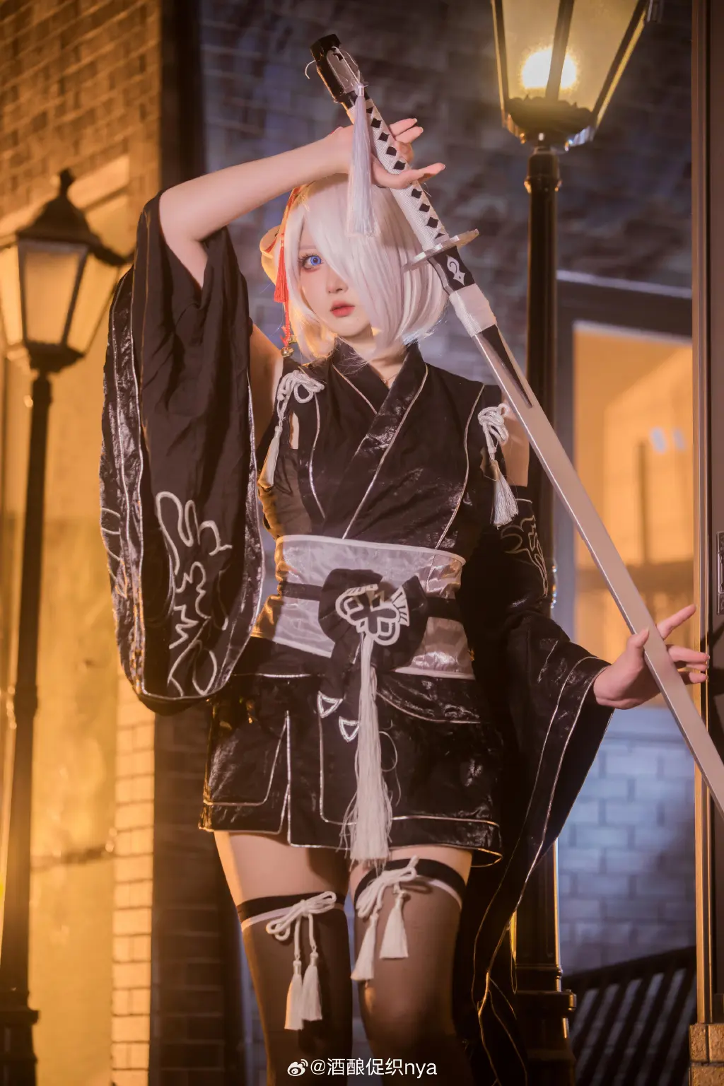 cosplay 全ての存在は灭びるようにデザインされている烂饥。2B和服@酒酿促织nya-公众号小姨ai