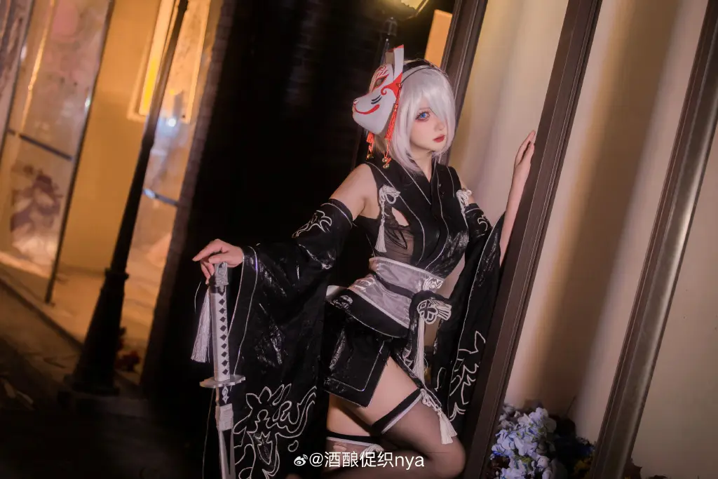cosplay 全ての存在は灭びるようにデザインされている烂饥。2B和服@酒酿促织nya COSPLAY-第4张