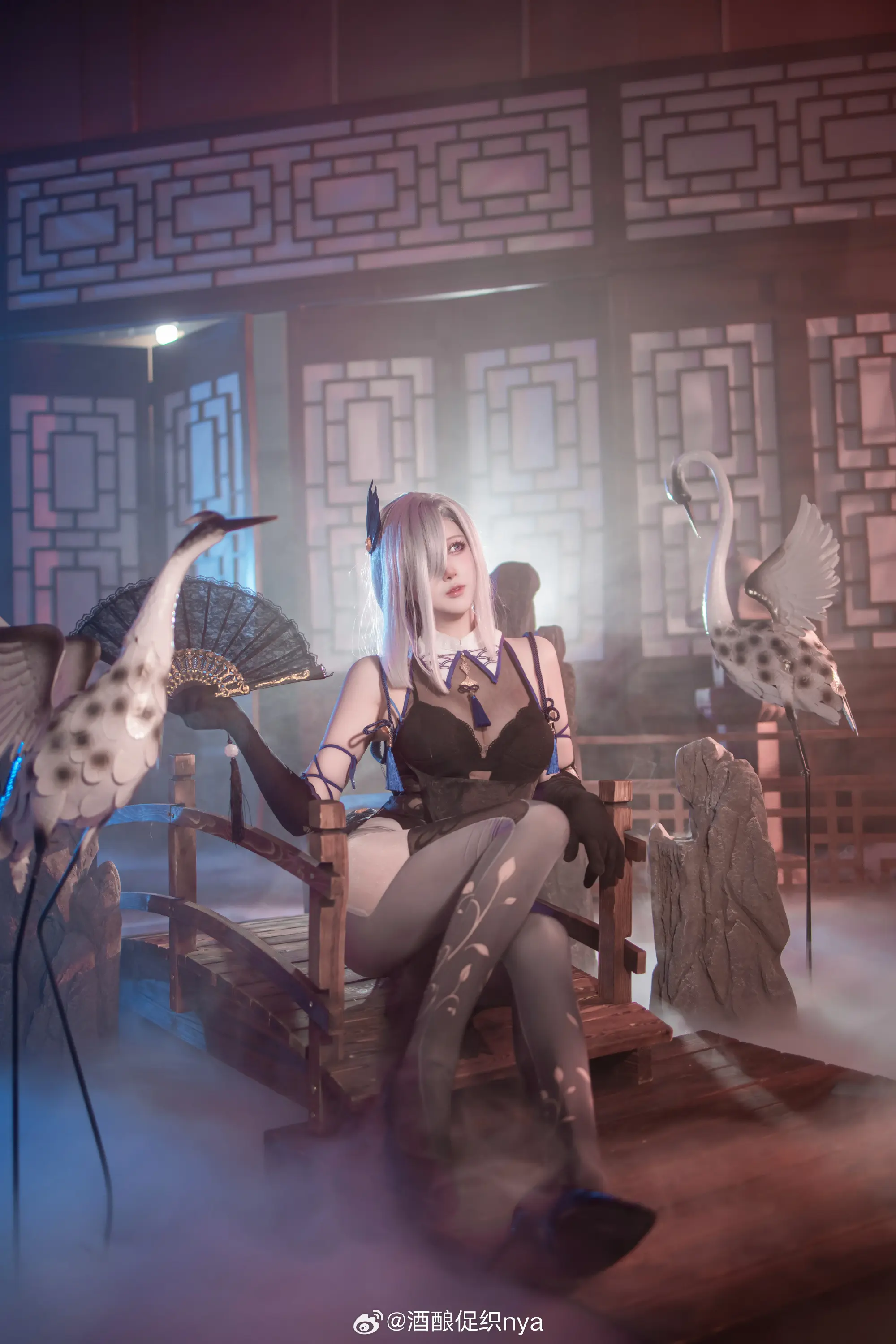 cosplay 原神 发套小姨青花瓷同人旗袍～祝大家新年快乐@酒酿促织nya COSPLAY-第8张