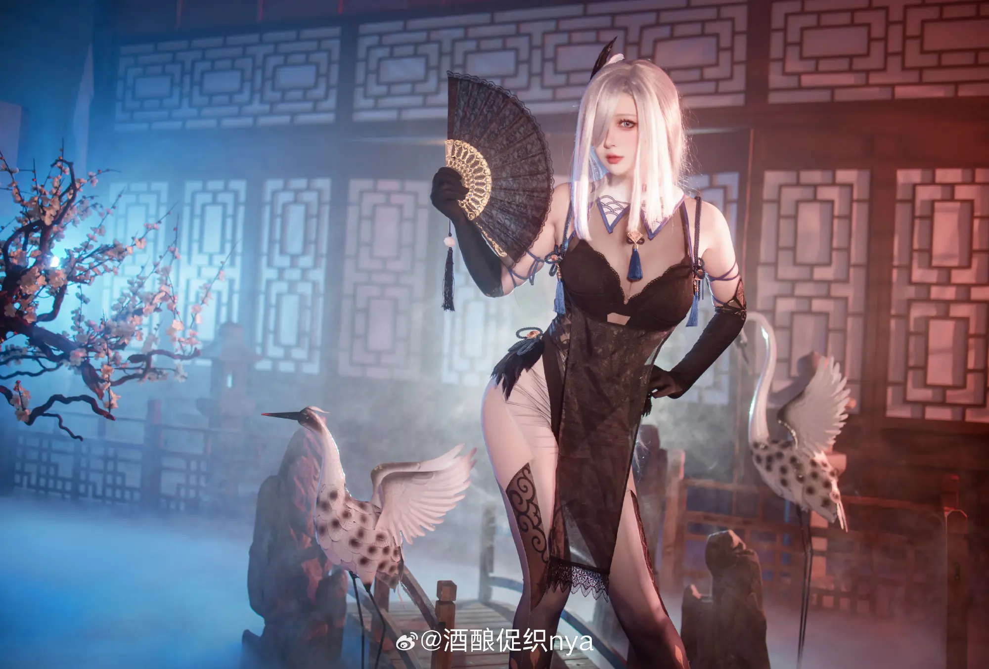 cosplay 原神 发套小姨青花瓷同人旗袍～祝大家新年快乐@酒酿促织nya COSPLAY-第5张