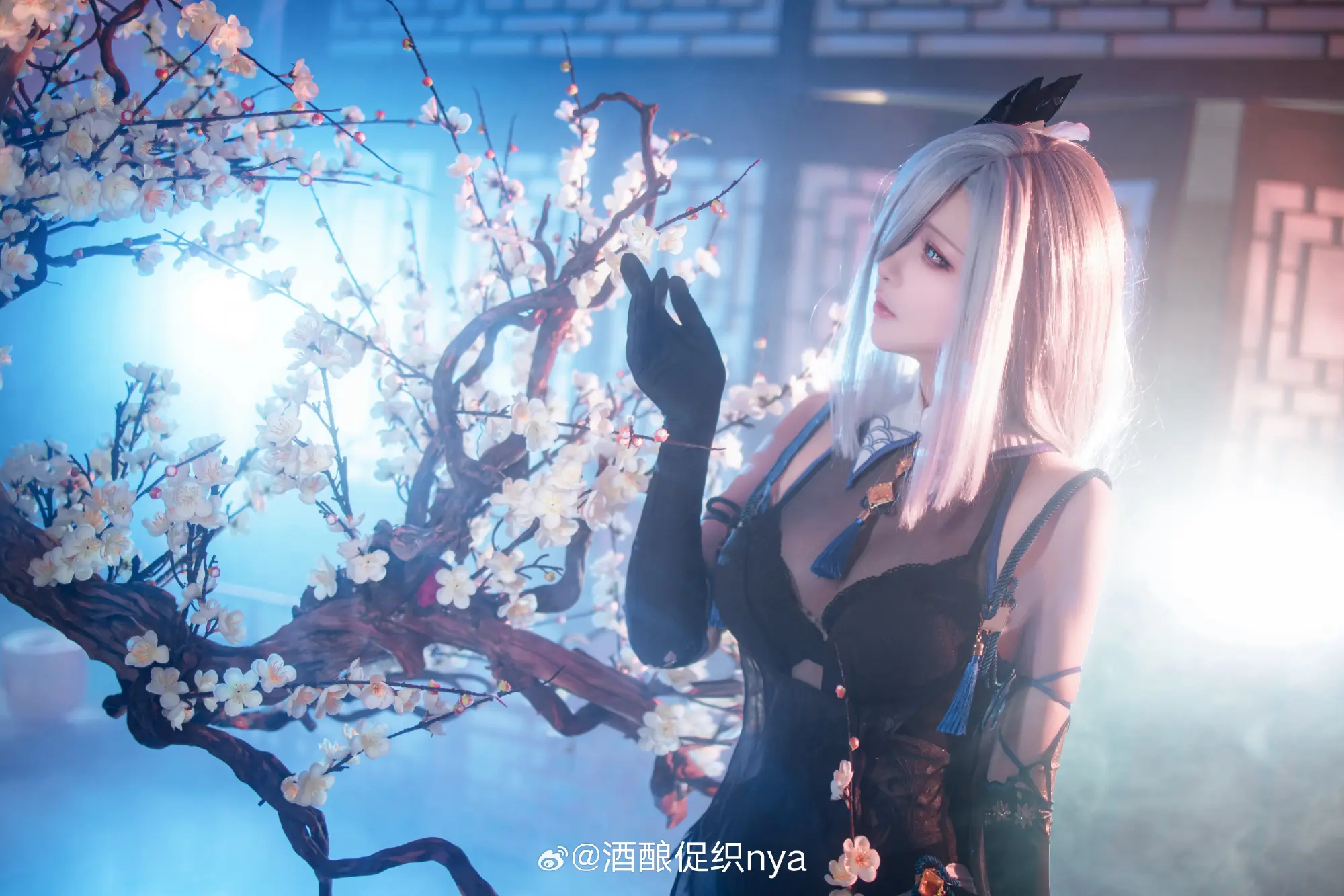 cosplay 原神 发套小姨青花瓷同人旗袍～祝大家新年快乐@酒酿促织nya COSPLAY-第7张