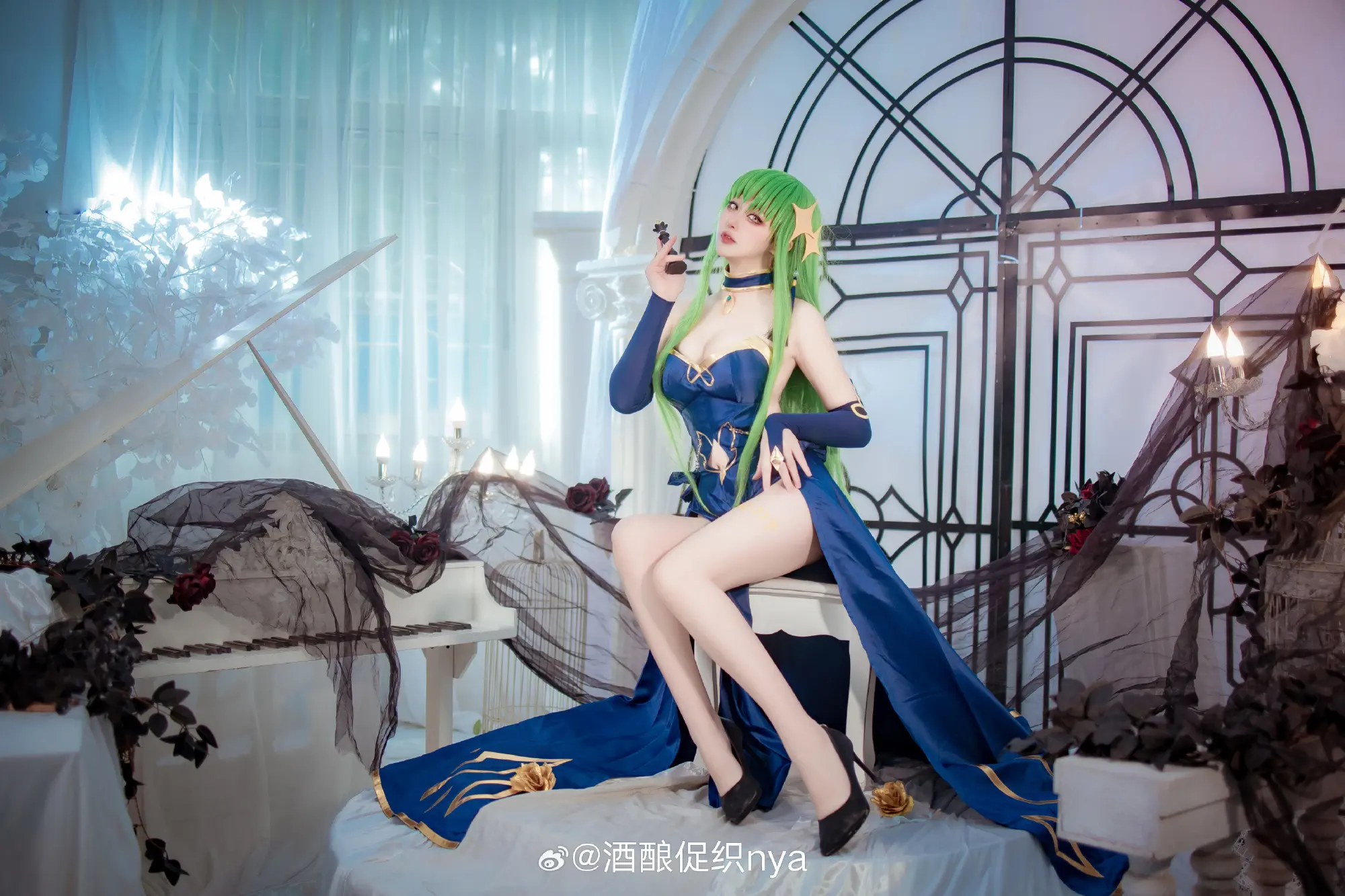 cosplay C.C.雀魂联动皮肤 棋盘晚宴@酒酿促织nya COSPLAY-第2张