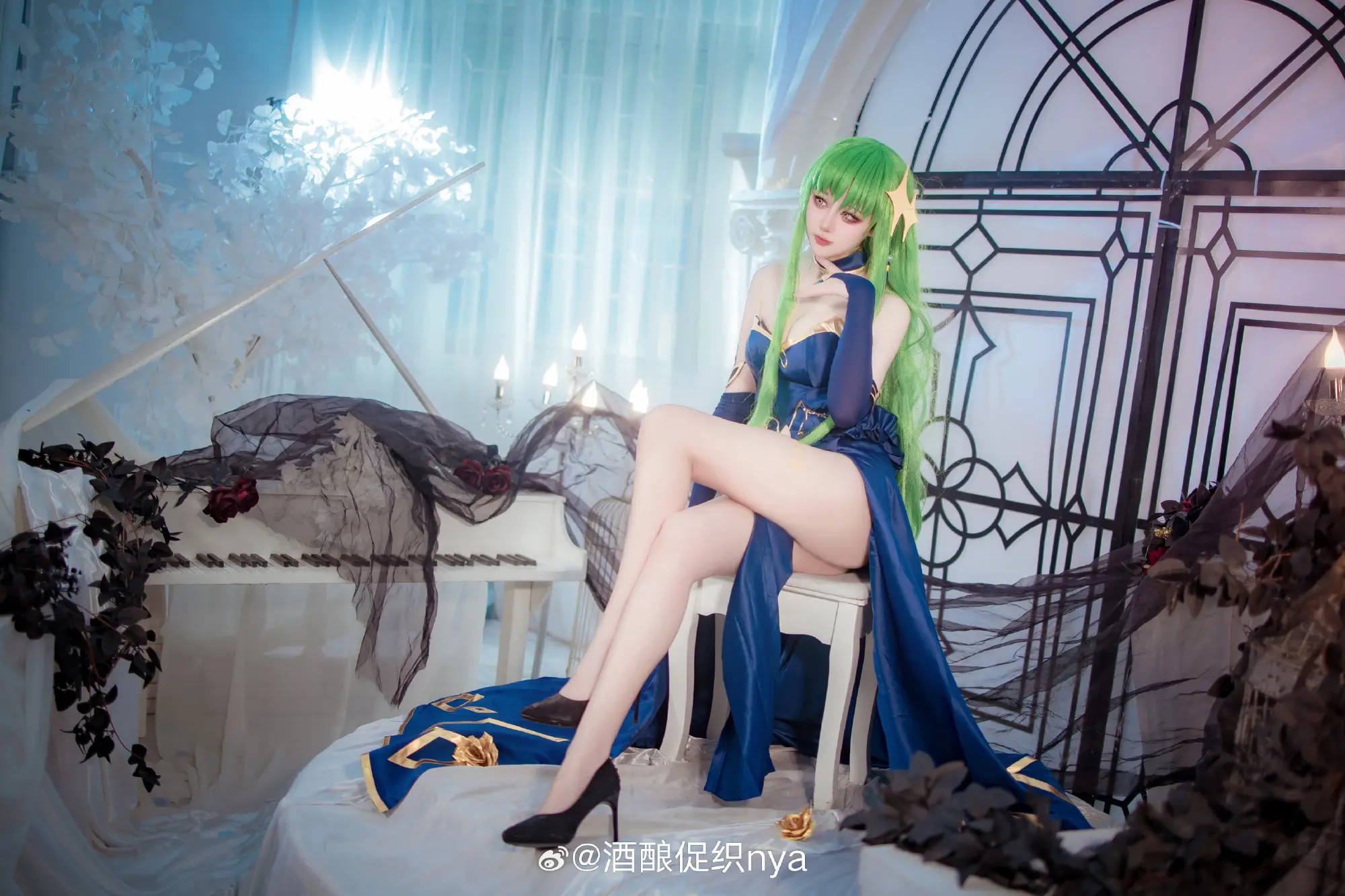 cosplay C.C.雀魂联动皮肤 棋盘晚宴@酒酿促织nya COSPLAY-第10张