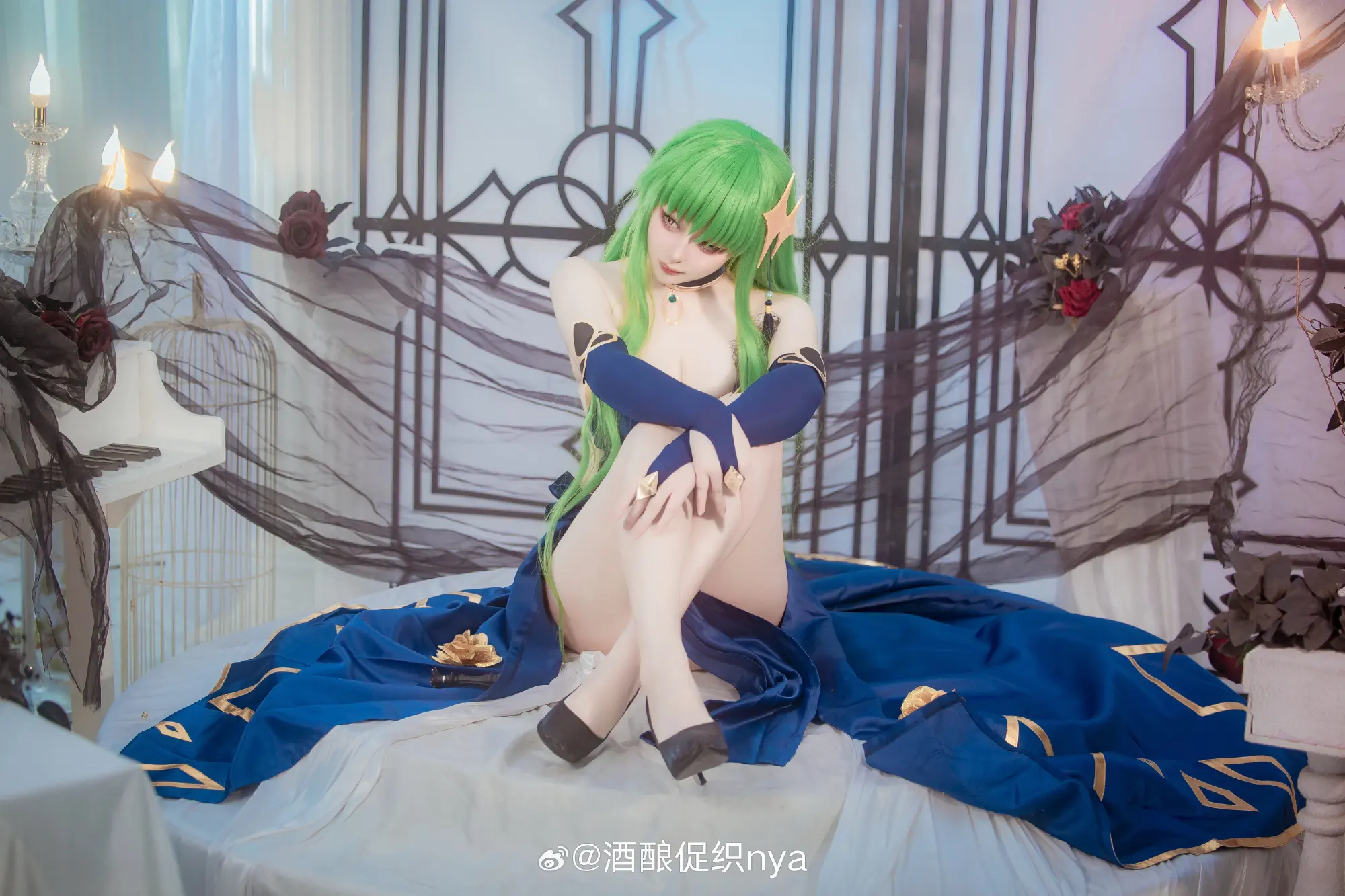 cosplay C.C.雀魂联动皮肤 棋盘晚宴@酒酿促织nya COSPLAY-第7张