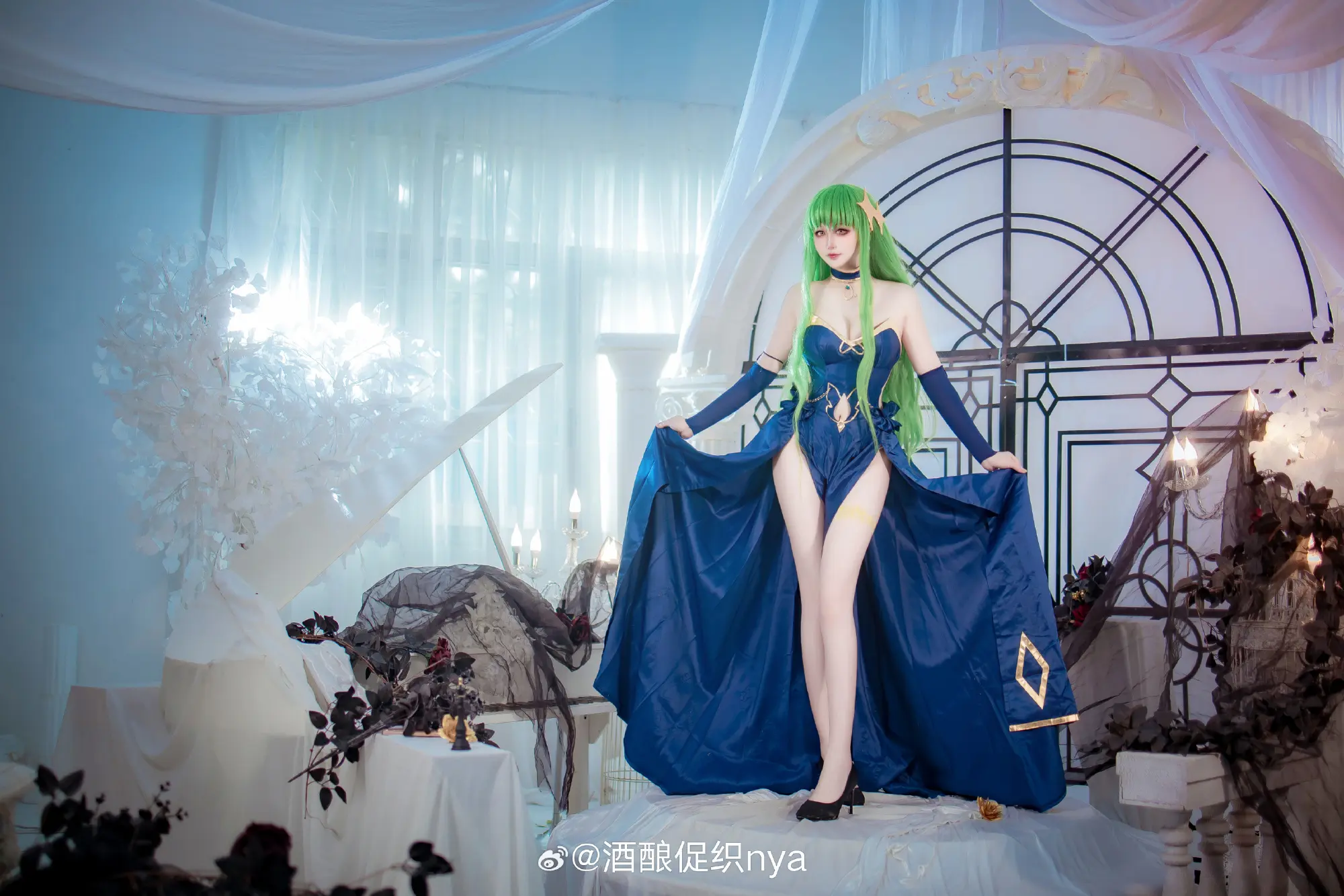 cosplay C.C.雀魂联动皮肤 棋盘晚宴@酒酿促织nya COSPLAY-第8张