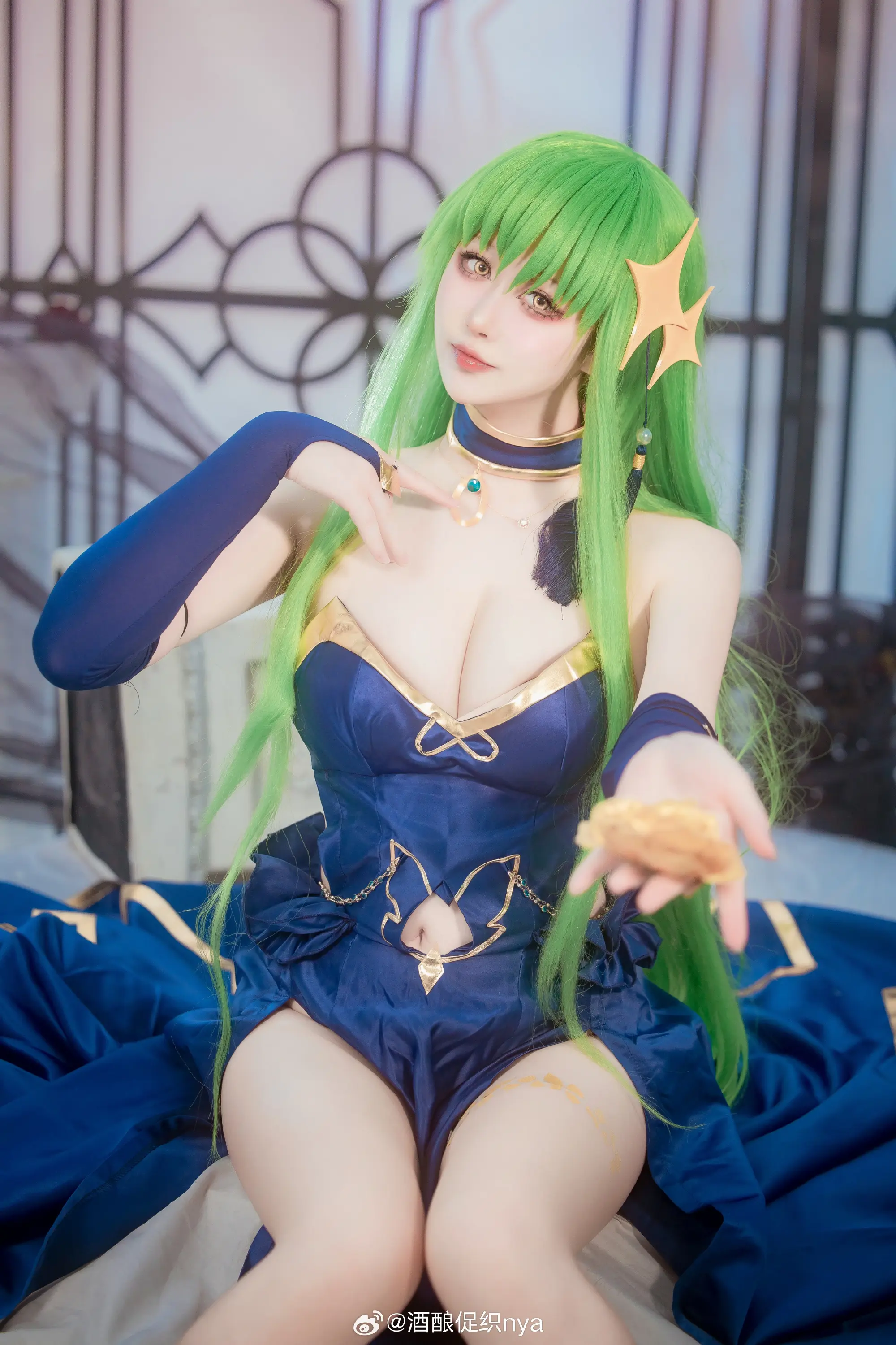 cosplay C.C.雀魂联动皮肤 棋盘晚宴@酒酿促织nya COSPLAY-第3张