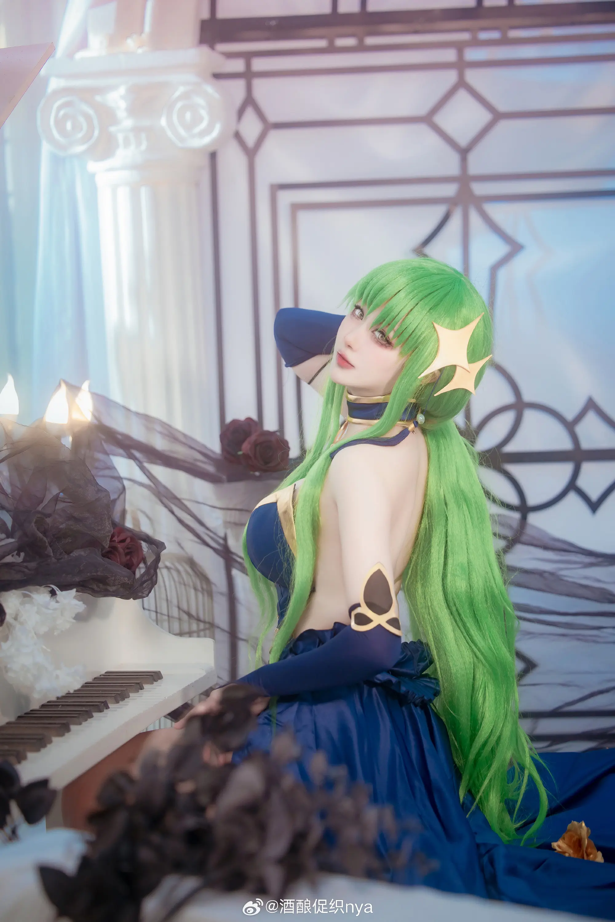 cosplay C.C.雀魂联动皮肤 棋盘晚宴@酒酿促织nya COSPLAY-第4张