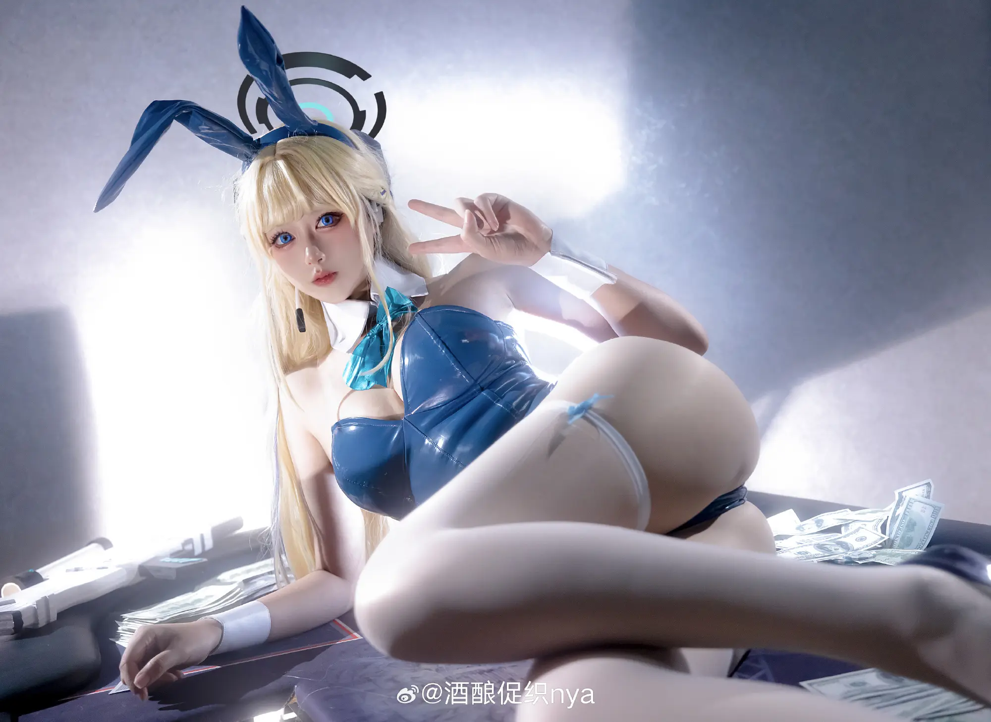 cosplay 蔚蓝档案 飞鸟马时兔女郎@酒酿促织nya COSPLAY-第7张
