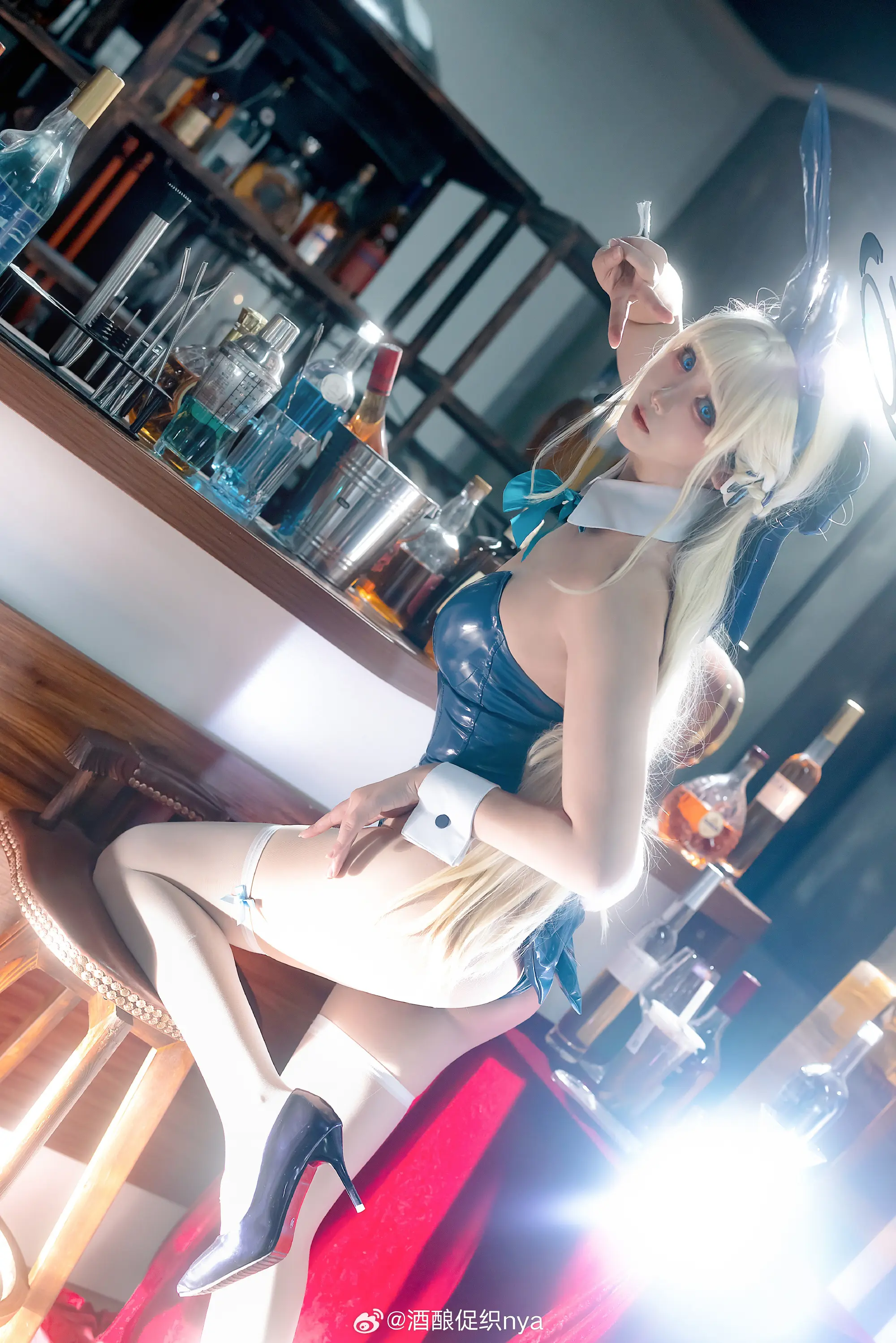 cosplay 蔚蓝档案 飞鸟马时兔女郎@酒酿促织nya COSPLAY-第9张