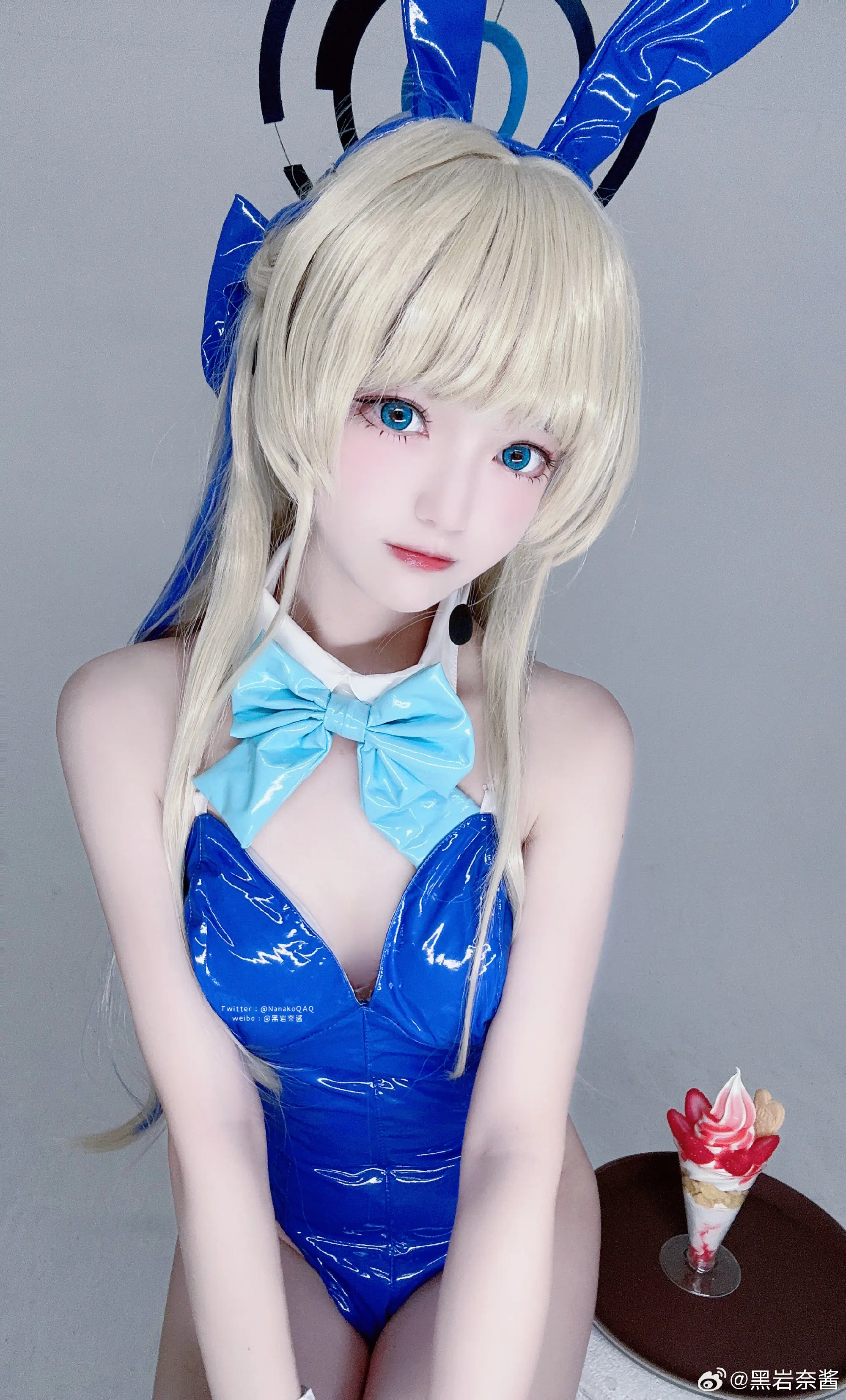 sensei，模仿兔子我也会一点喔……🐰🩵💙碧蓝档案 飞鸟马时@黑岩奈酱-公众号小姨ai