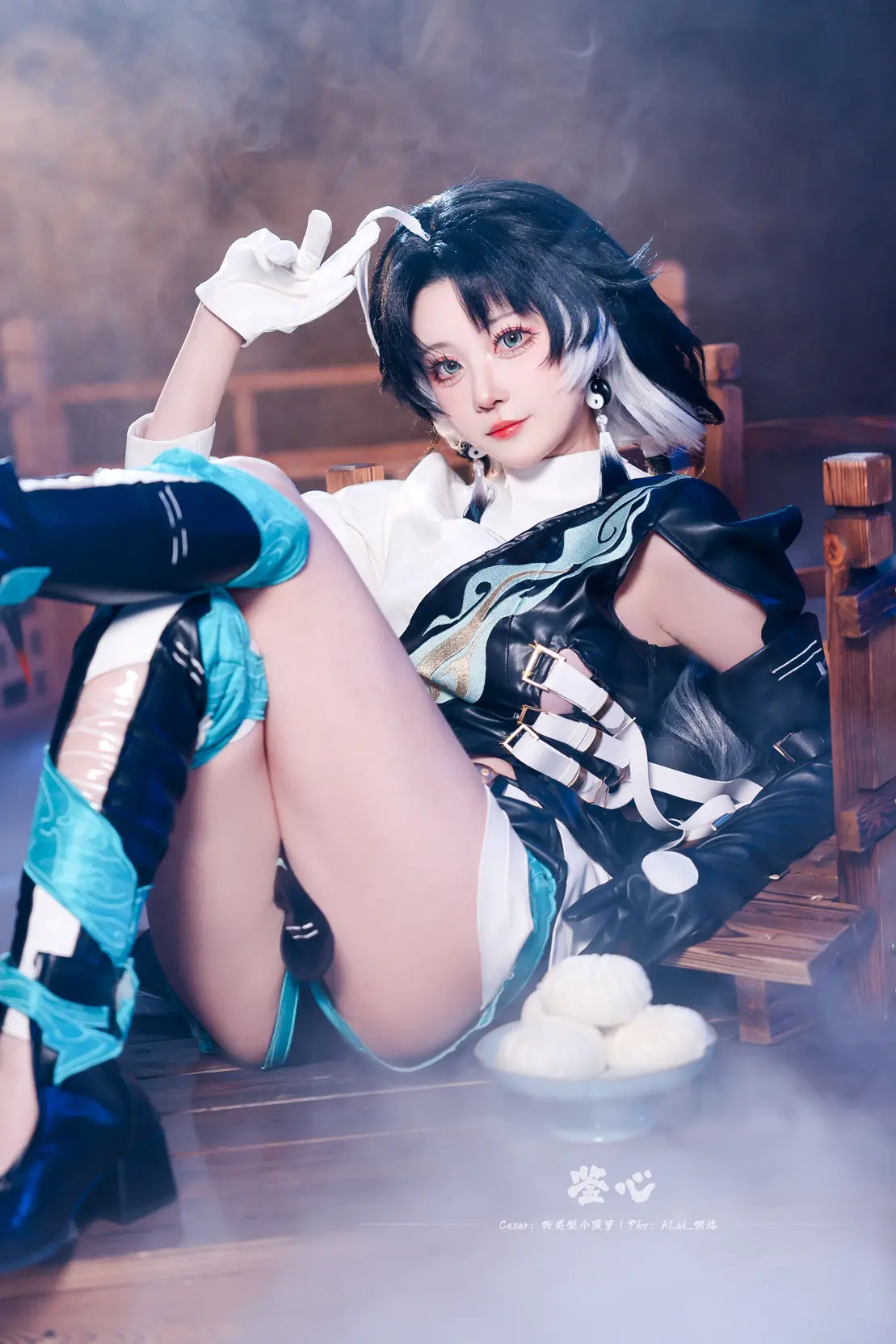 COSPLAY 吃吃包子吹吹笛子（呆毛）这样的鉴心也是很可爱的！ 鸣潮 鉴心@阳炎型小菠萝 COSPLAY-第2张