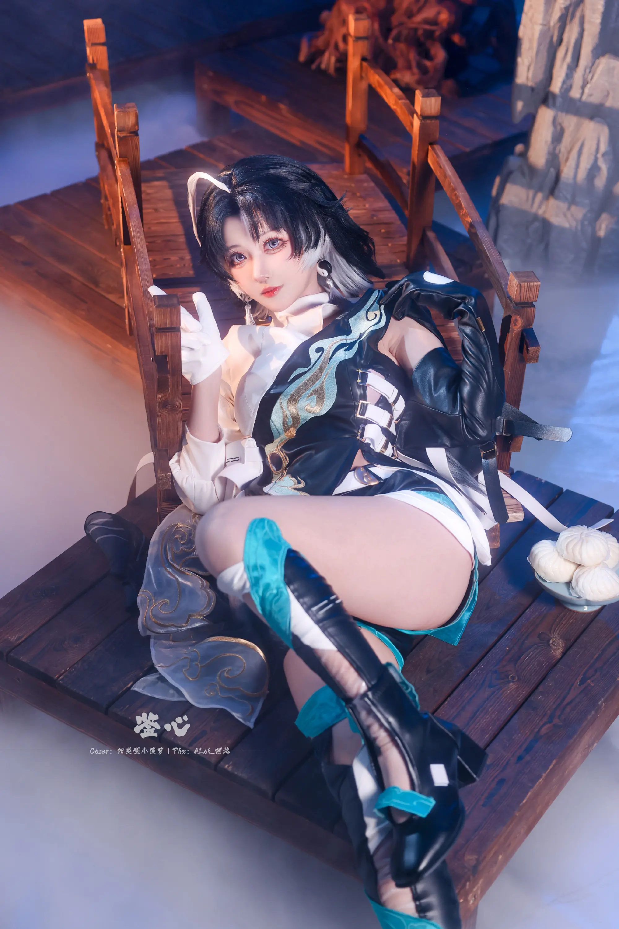 COSPLAY 吃吃包子吹吹笛子（呆毛）这样的鉴心也是很可爱的！ 鸣潮 鉴心@阳炎型小菠萝 COSPLAY-第5张