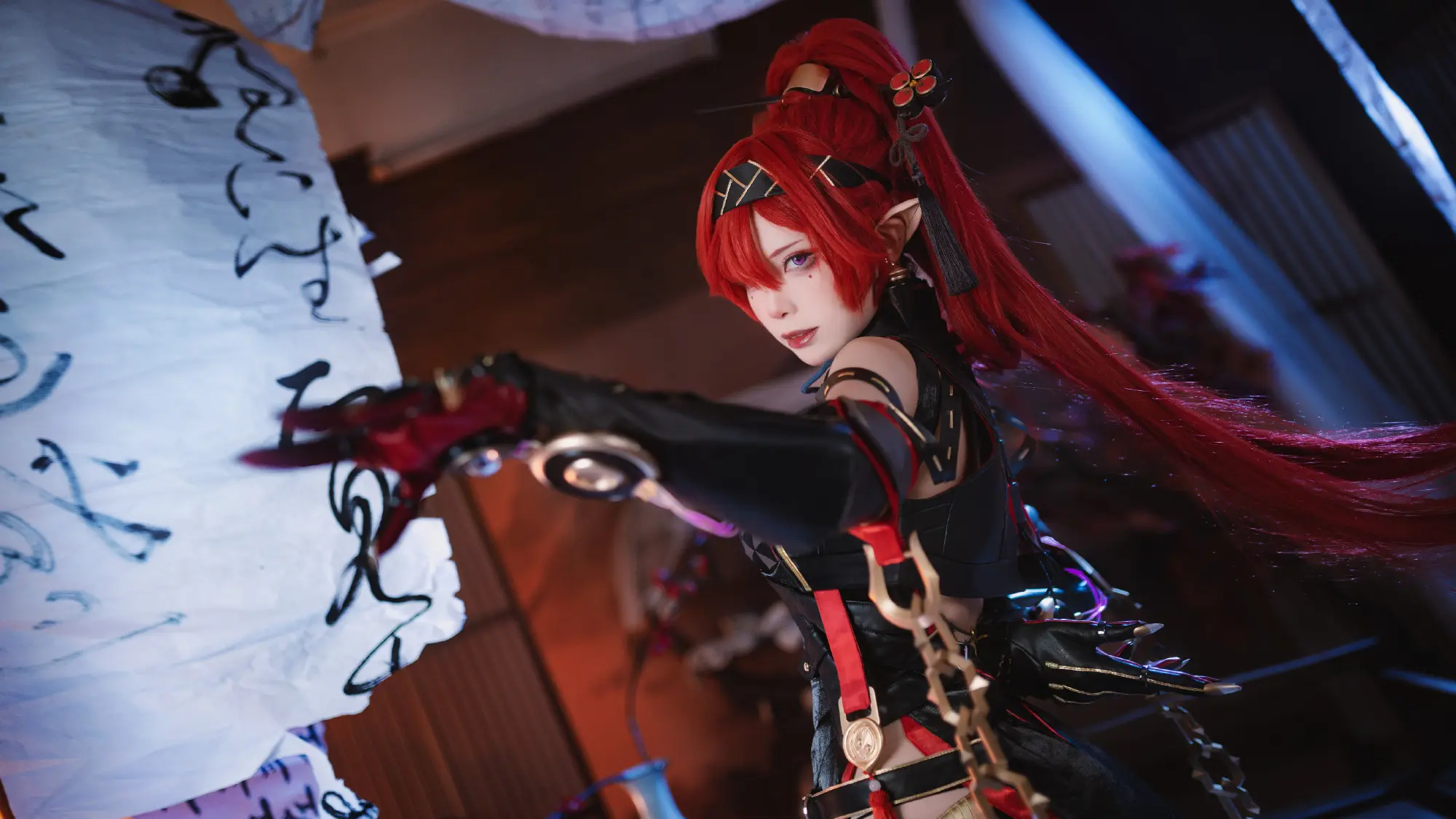 COSPLAY ⚡️今天也是想被姐姐的丝线牵着走的一天～⚡️ 鸣潮 吟霖@Hazelnut_榛子 COSPLAY-第2张