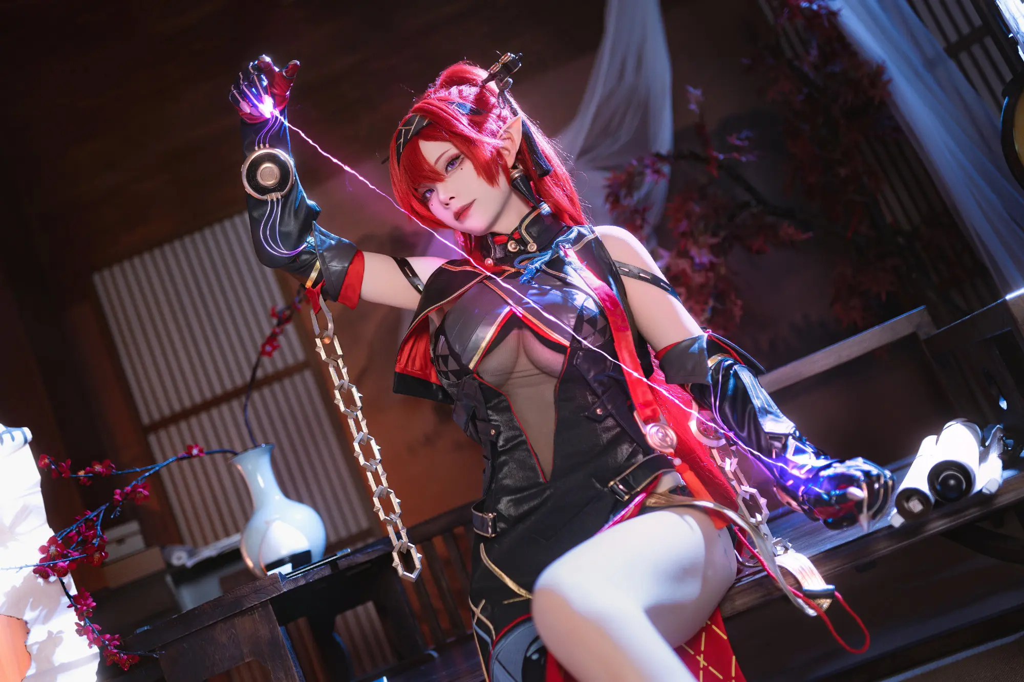 COSPLAY ⚡️今天也是想被姐姐的丝线牵着走的一天～⚡️ 鸣潮 吟霖@Hazelnut_榛子 COSPLAY-第4张