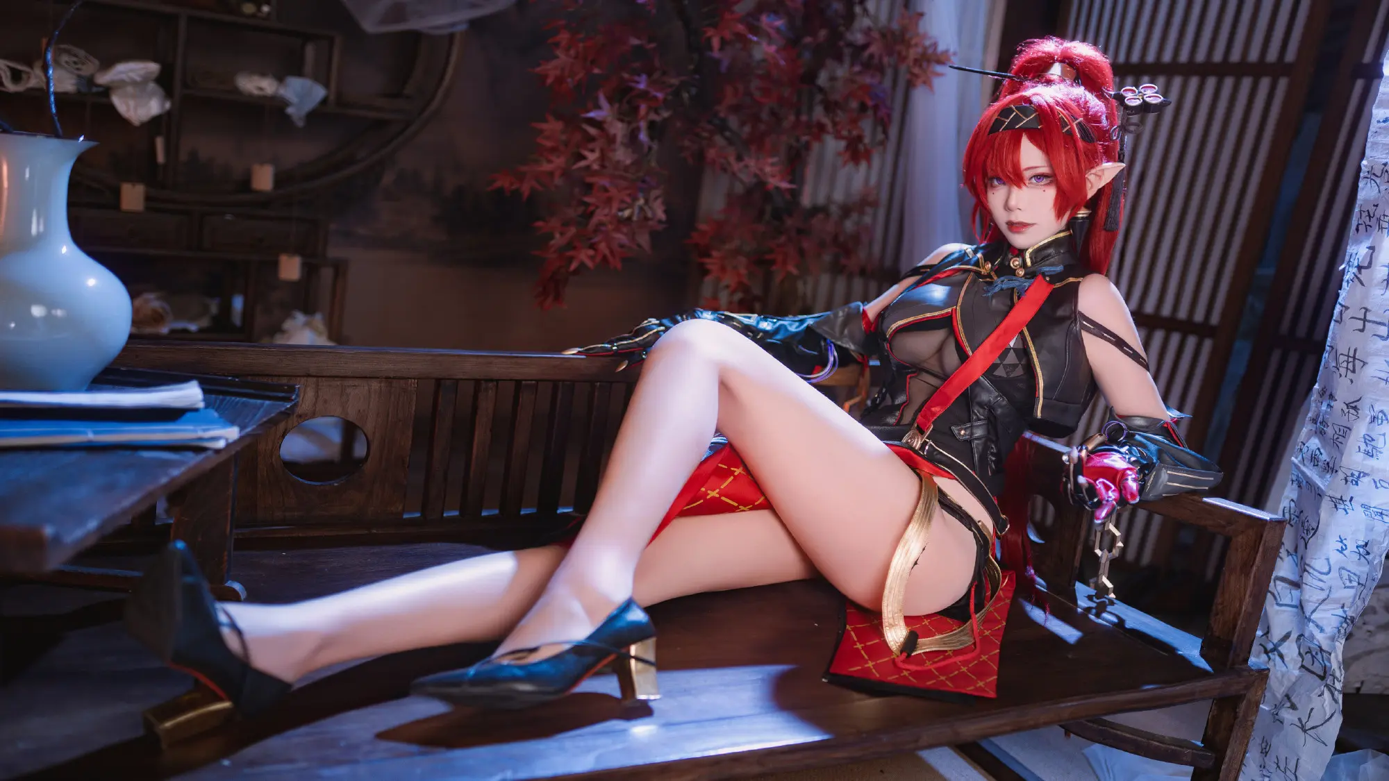 COSPLAY ⚡️今天也是想被姐姐的丝线牵着走的一天～⚡️ 鸣潮 吟霖@Hazelnut_榛子 COSPLAY-第9张