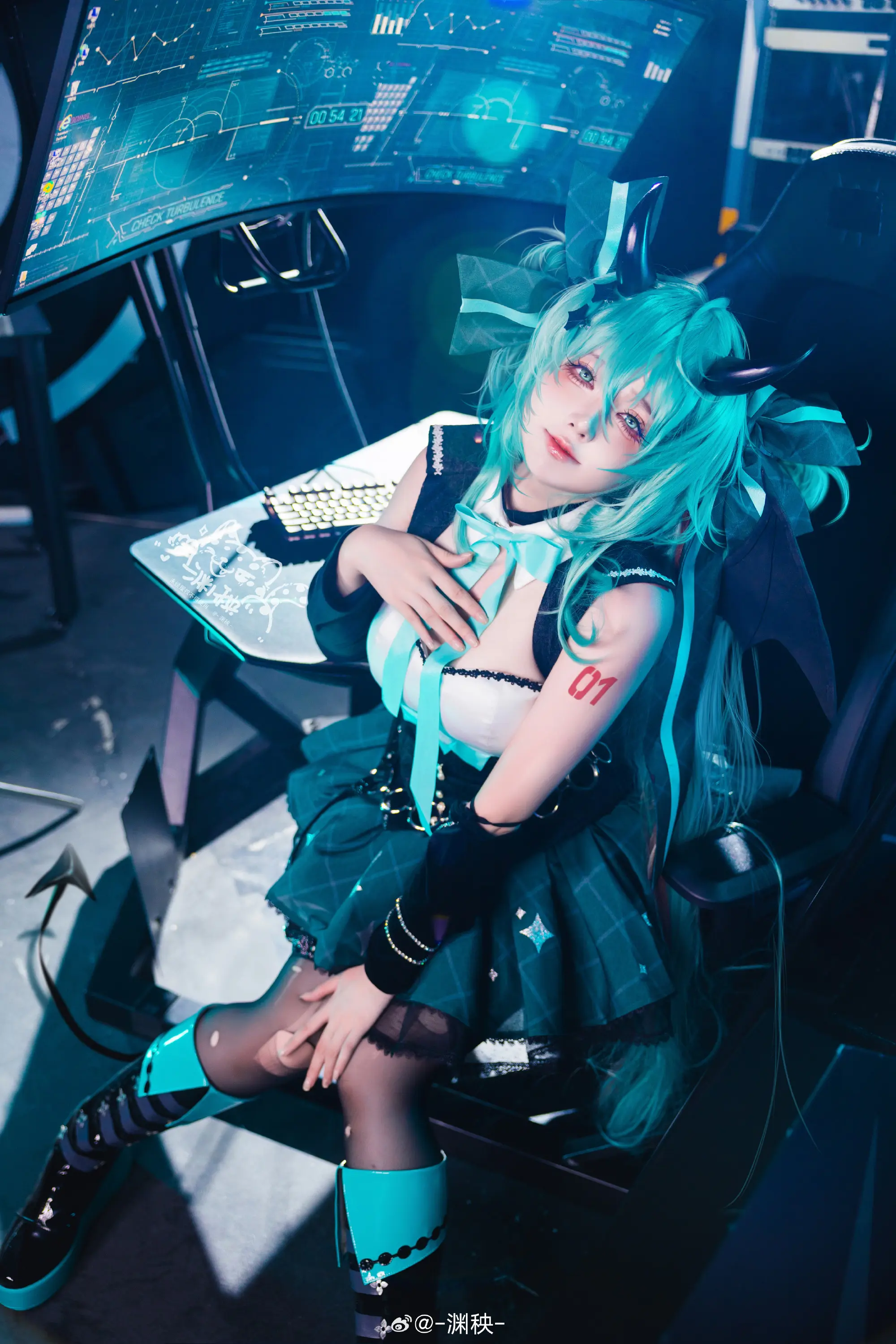 cosplay 初音未来 小浣熊cos@-渊秧--公众号小姨ai