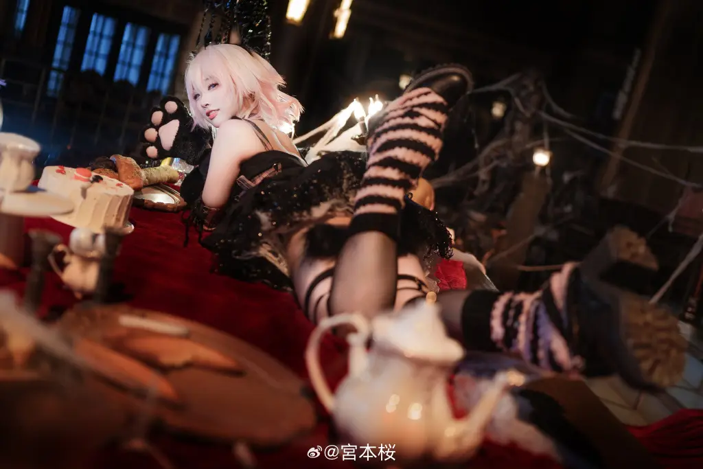 COSPLAY 崩坏：星穹铁道 万圣节穿搭限定小黑猫三月七来啦！@宮本桜 COSPLAY-第5张