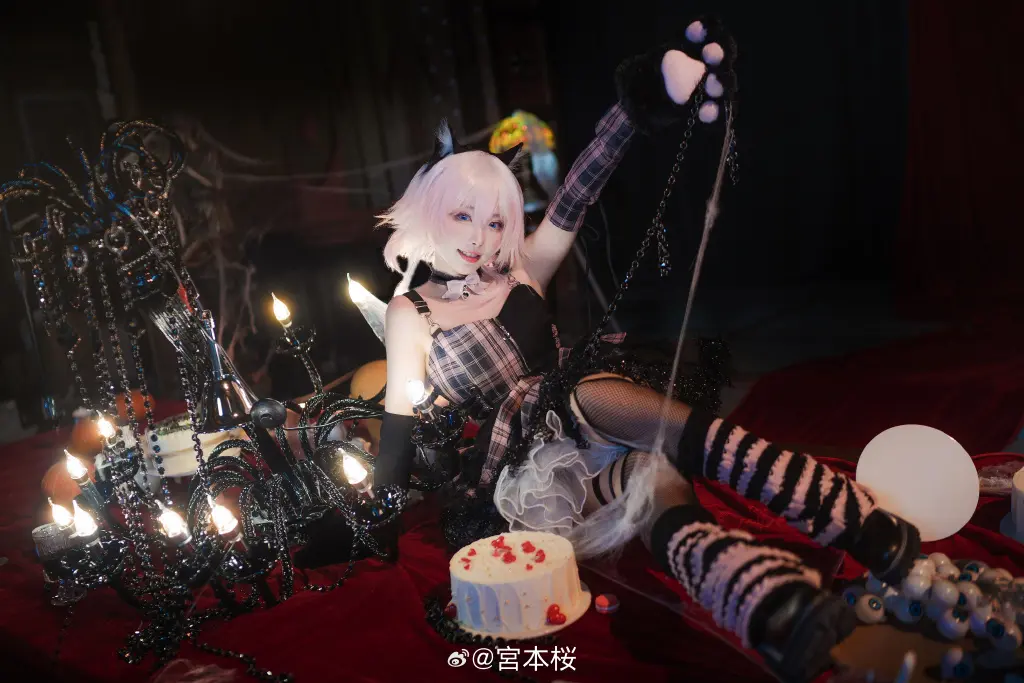 COSPLAY 崩坏：星穹铁道 万圣节穿搭限定小黑猫三月七来啦！@宮本桜 COSPLAY-第9张