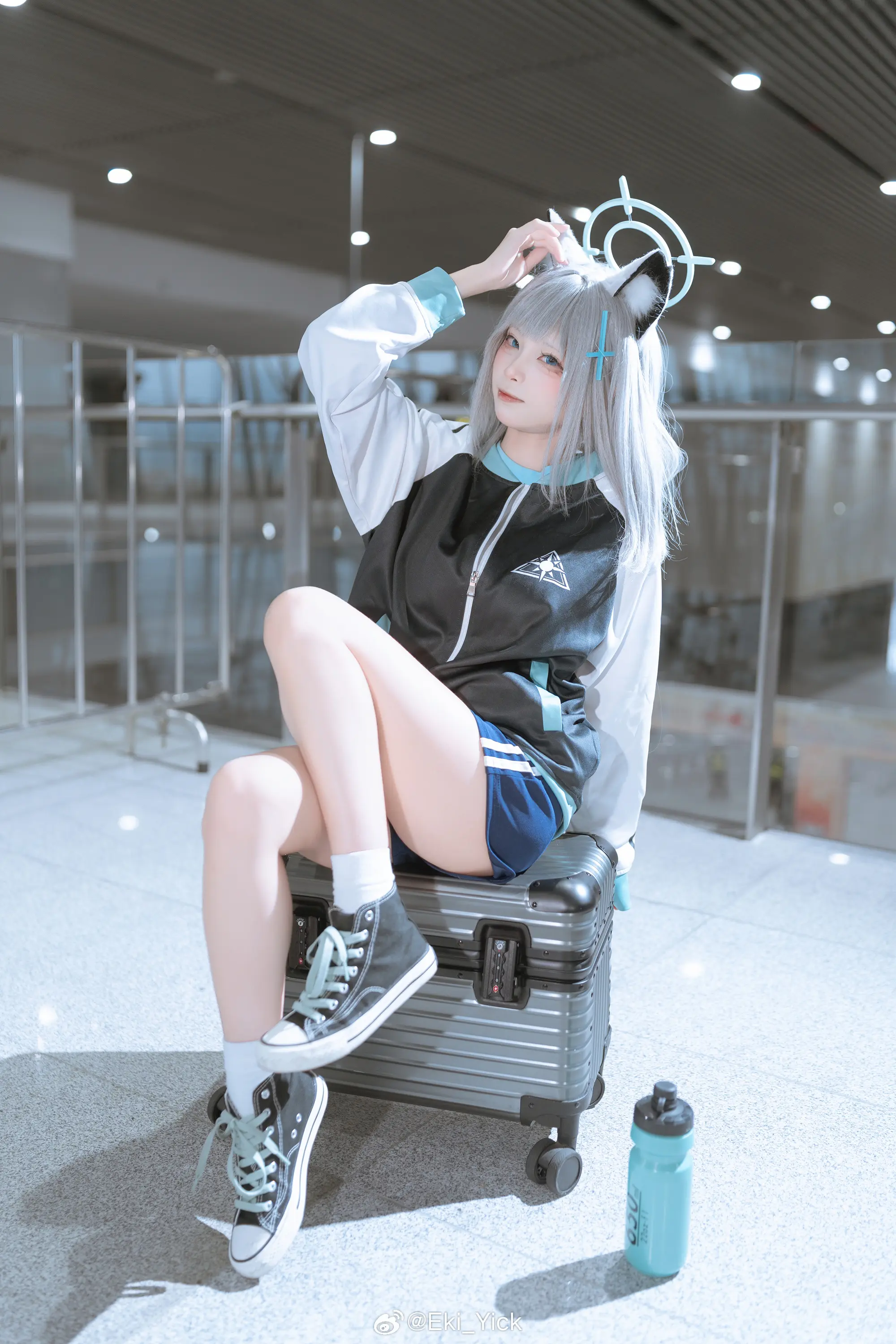 COSPLAY 和白子一起出门骑行吧 ​​​蔚蓝档案 砂狼白子@三無人型-公众号小姨ai