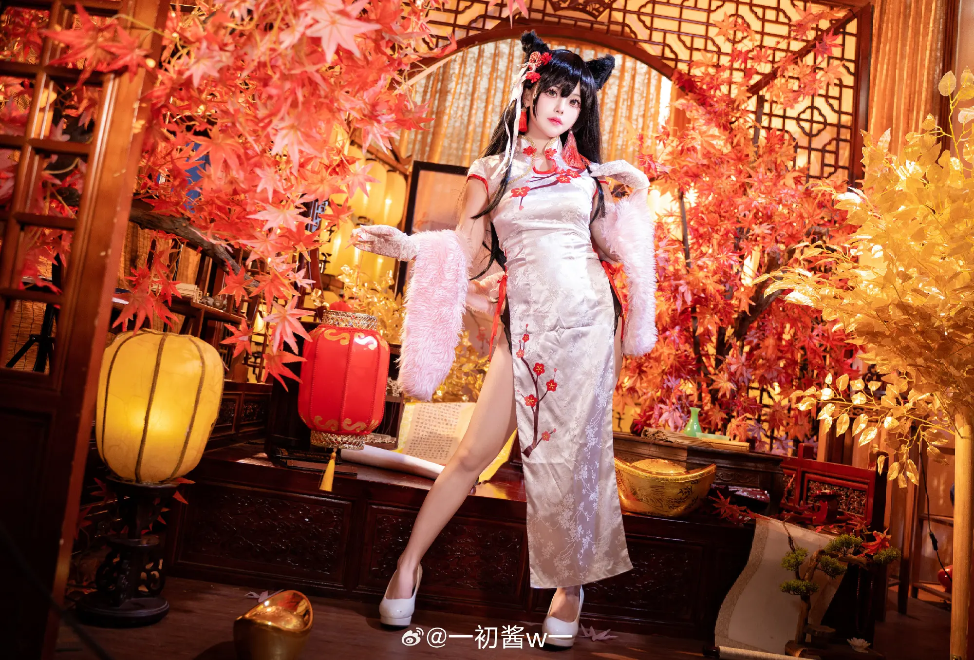 COSPLAY 碧蓝航线 爱宕旗袍@一初酱w一 COSPLAY-第5张