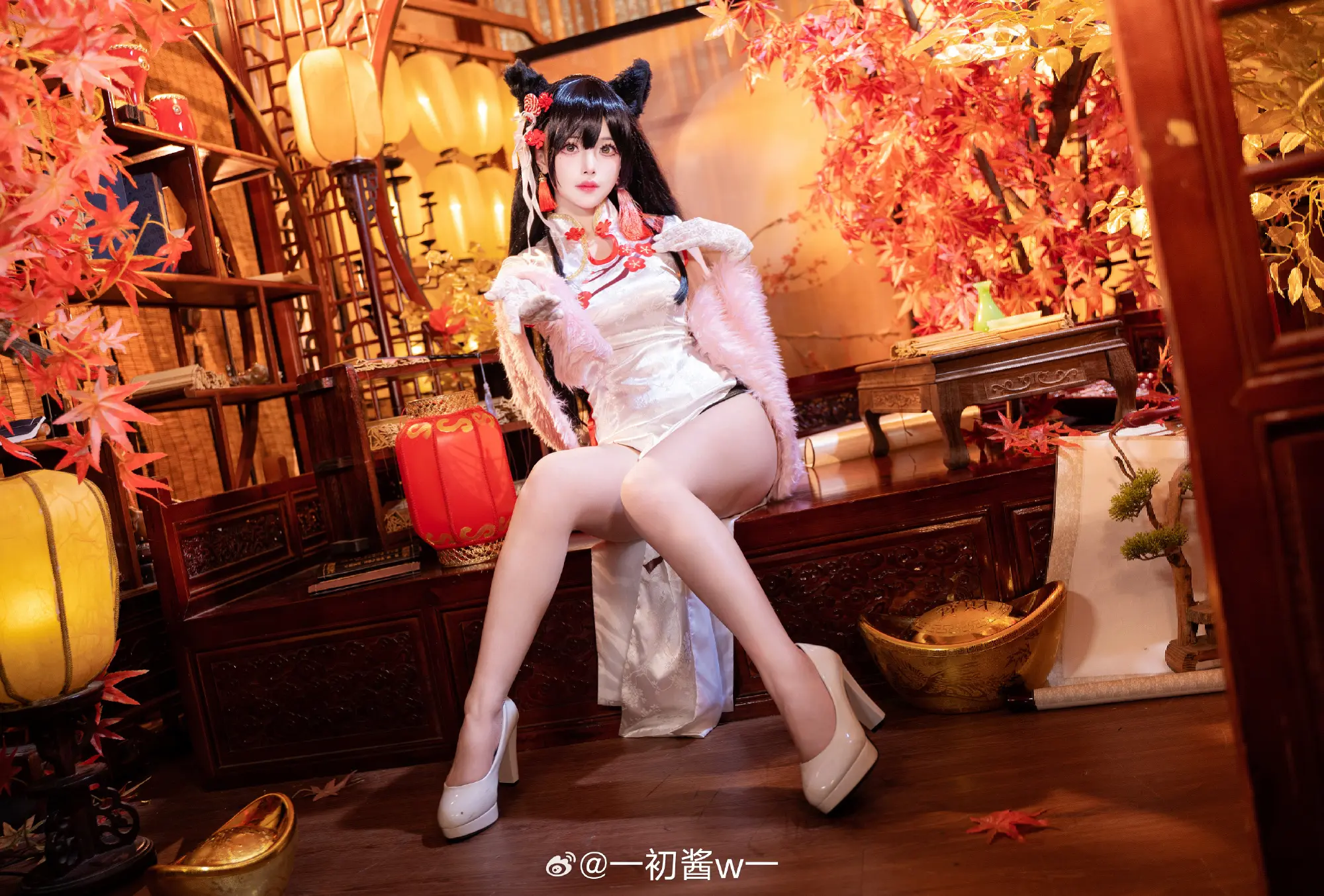 COSPLAY 碧蓝航线 爱宕旗袍@一初酱w一 COSPLAY-第4张