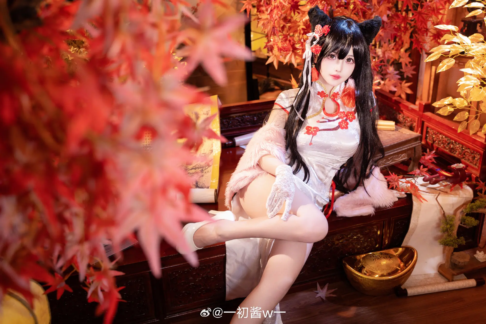COSPLAY 碧蓝航线 爱宕旗袍@一初酱w一 COSPLAY-第10张