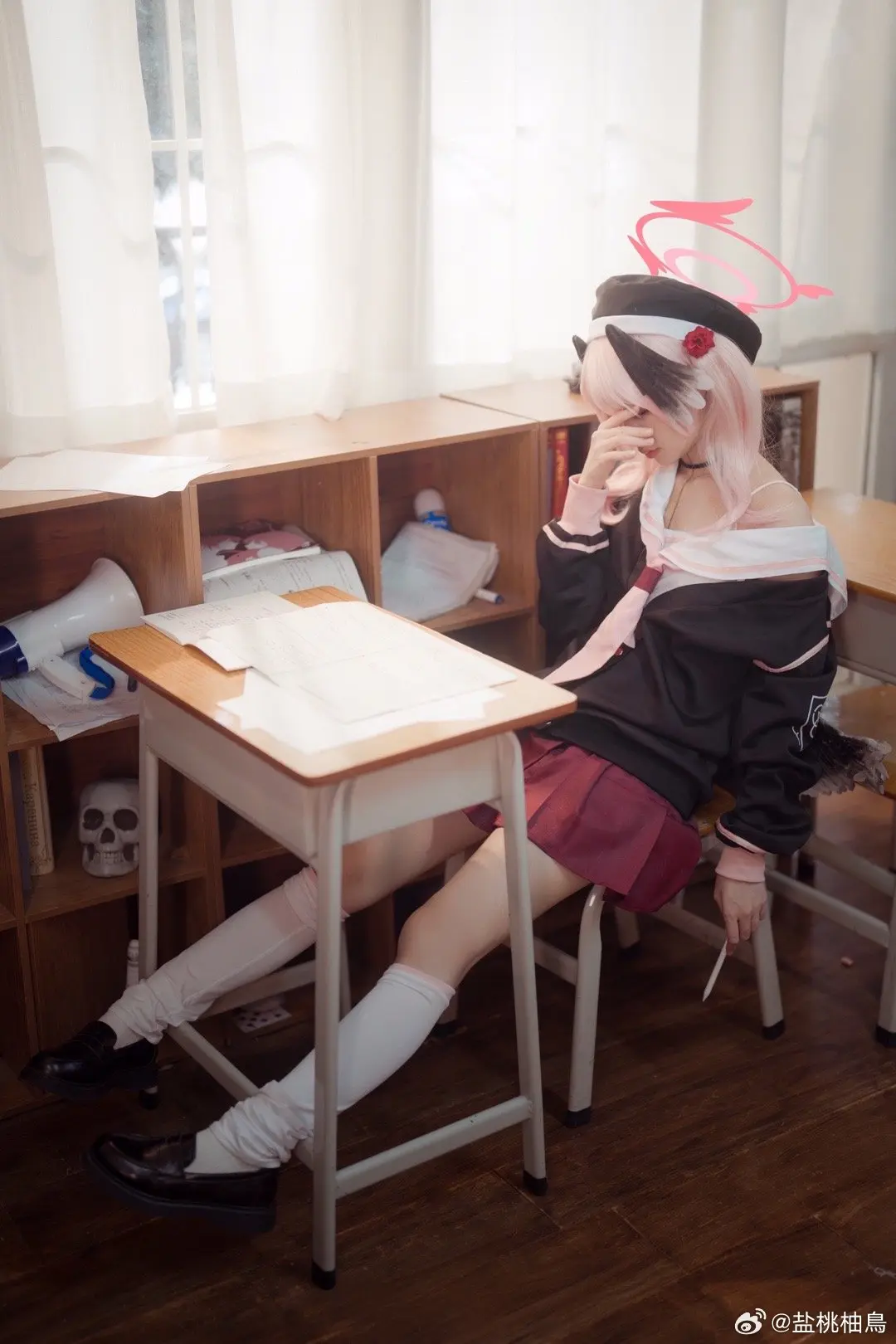 cosplay 蔚蓝档案 下江小春@盐桃柚鳥-公众号小姨ai
