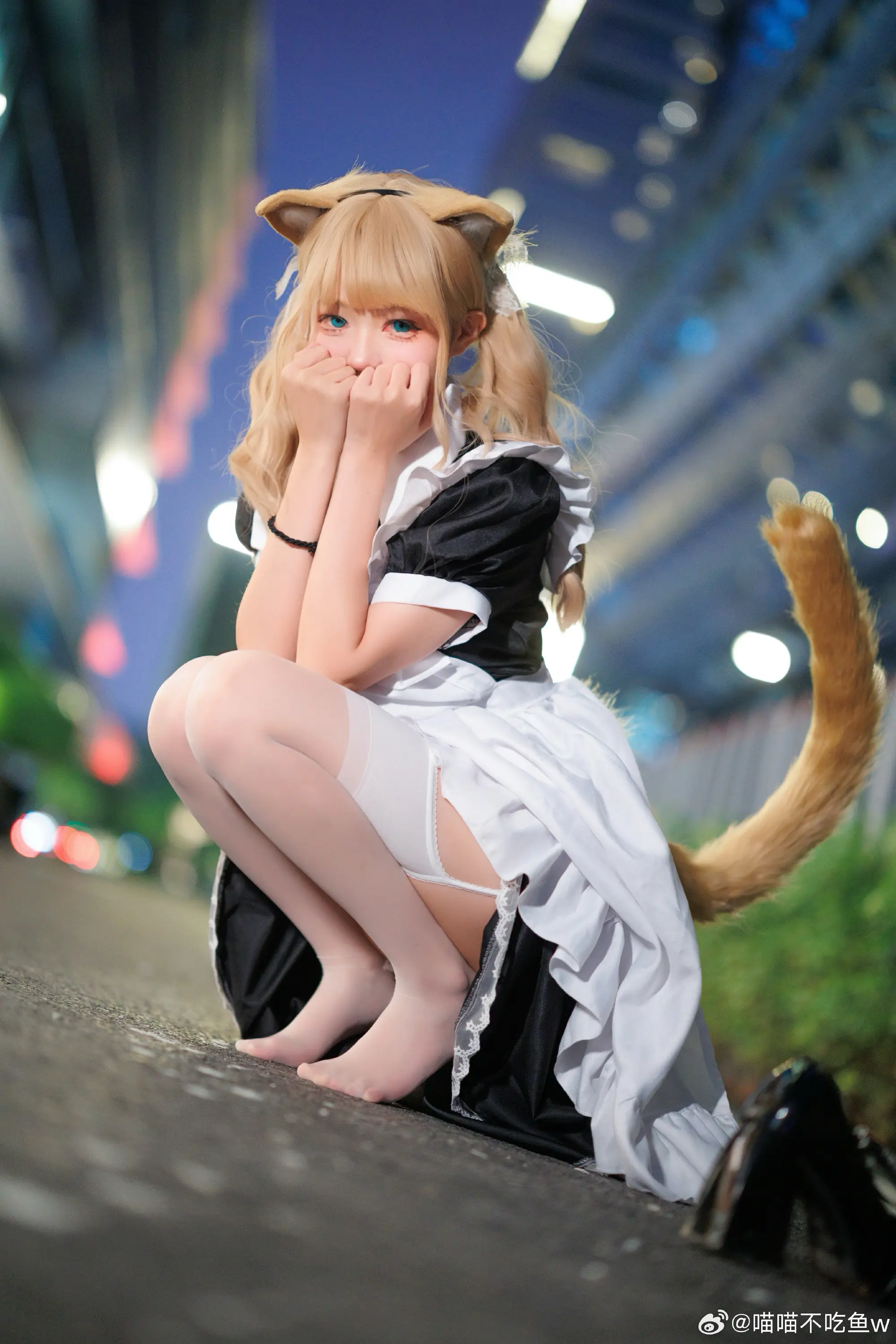 COSPLAY 猫猫女仆下班后… 黄豆粉猫娘cos@喵喵不吃鱼w COSPLAY-第10张