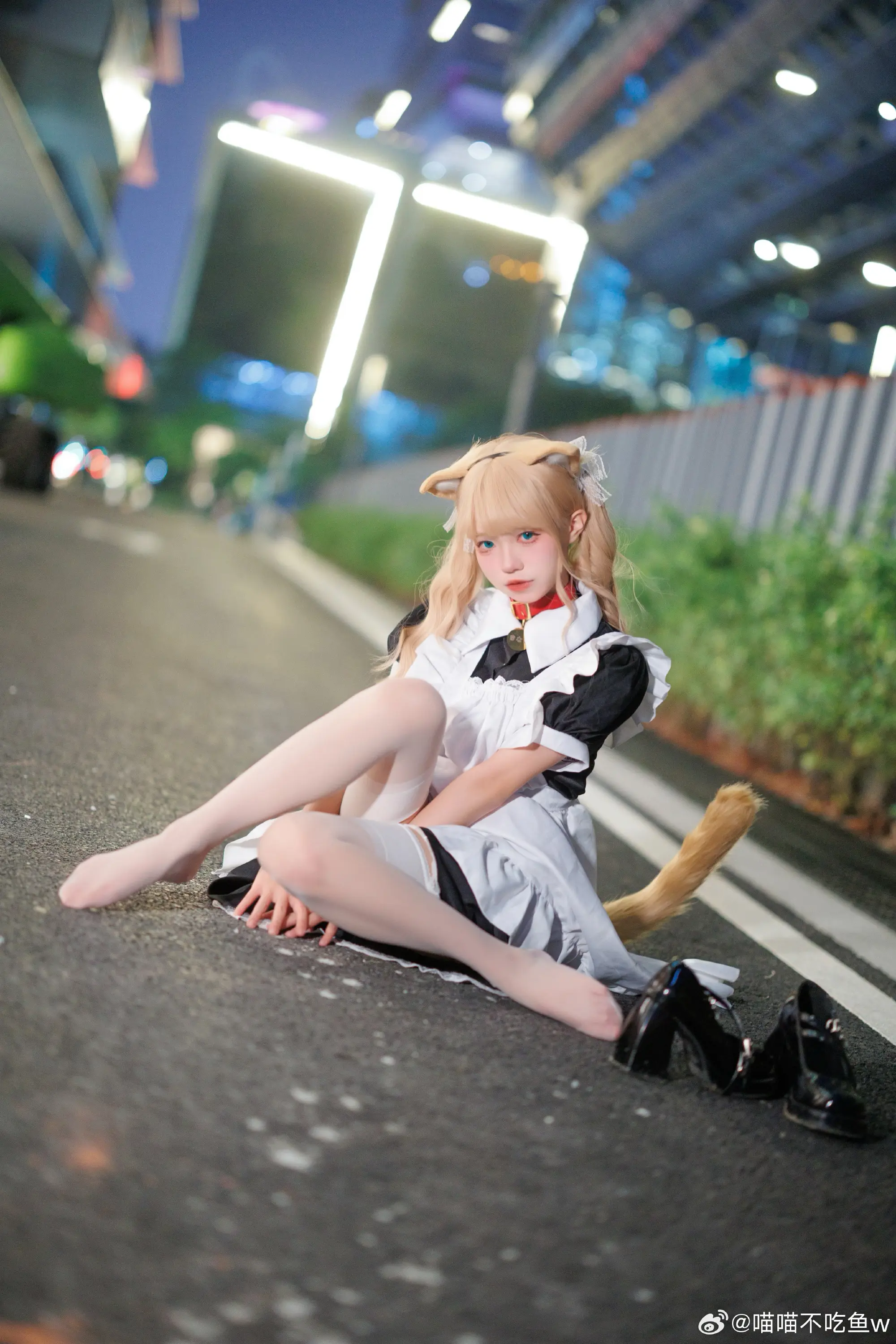 COSPLAY 猫猫女仆下班后… 黄豆粉猫娘cos@喵喵不吃鱼w COSPLAY-第6张