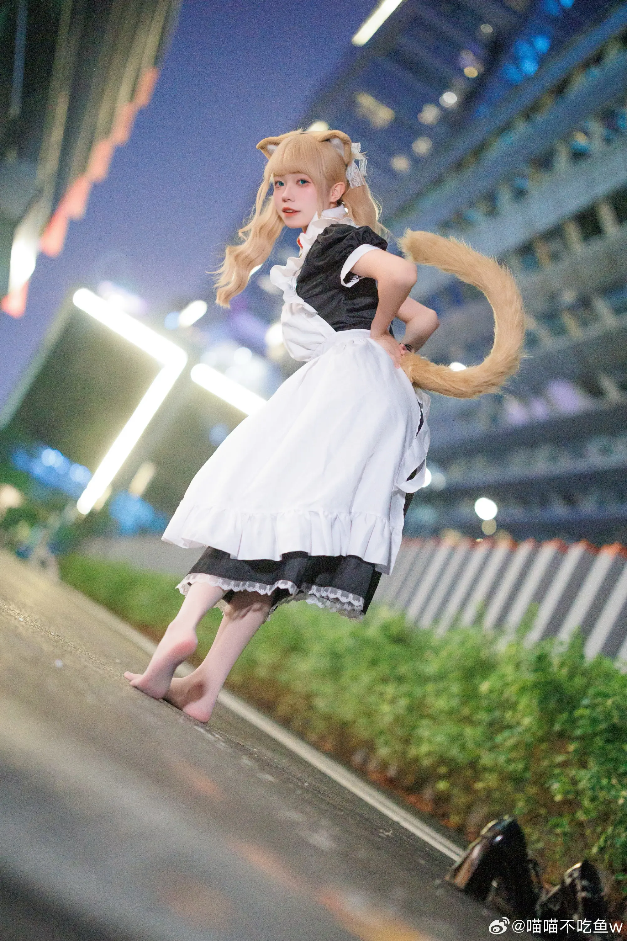 COSPLAY 猫猫女仆下班后… 黄豆粉猫娘cos@喵喵不吃鱼w COSPLAY-第3张
