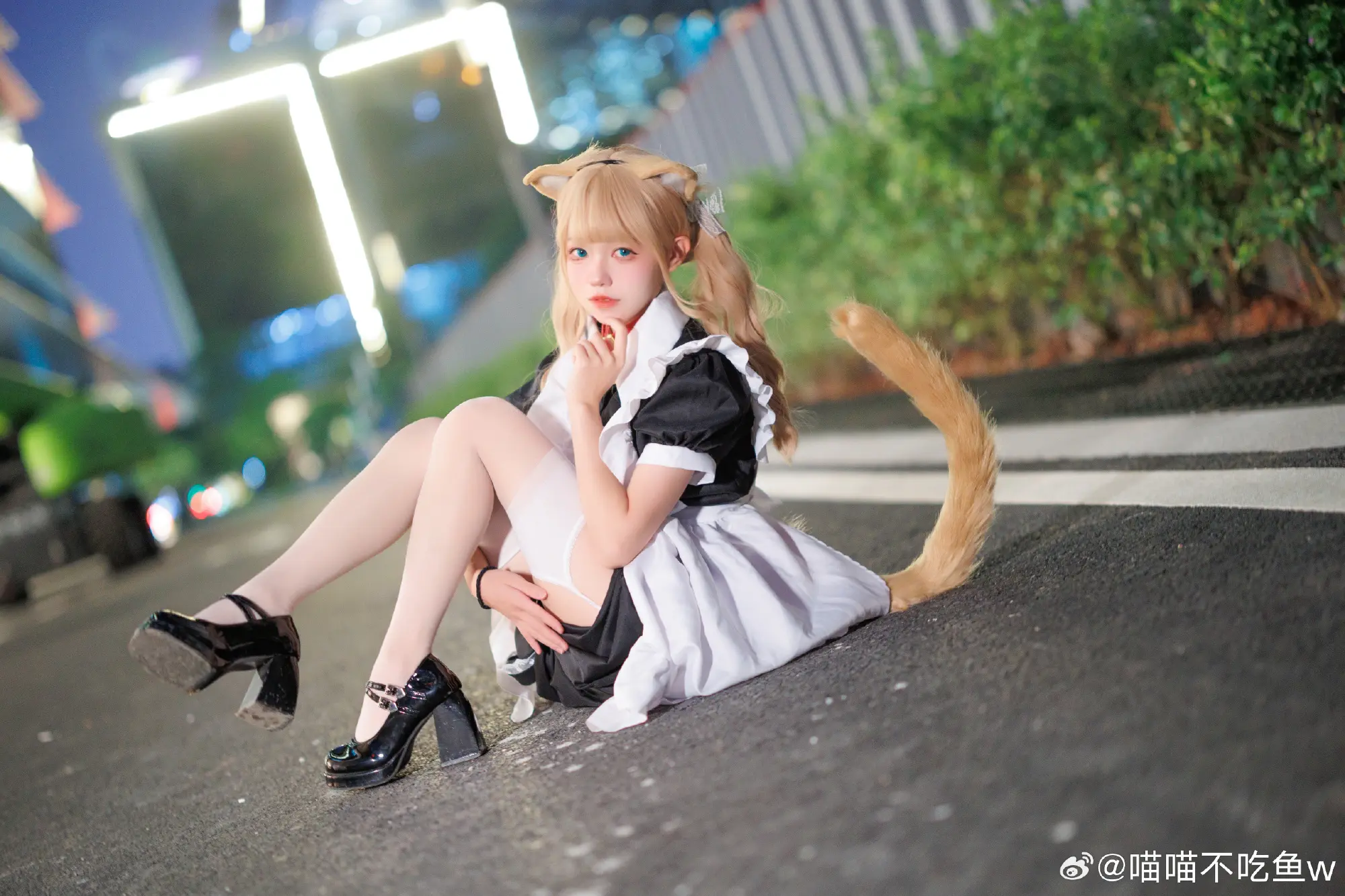 COSPLAY 猫猫女仆下班后… 黄豆粉猫娘cos@喵喵不吃鱼w COSPLAY-第11张