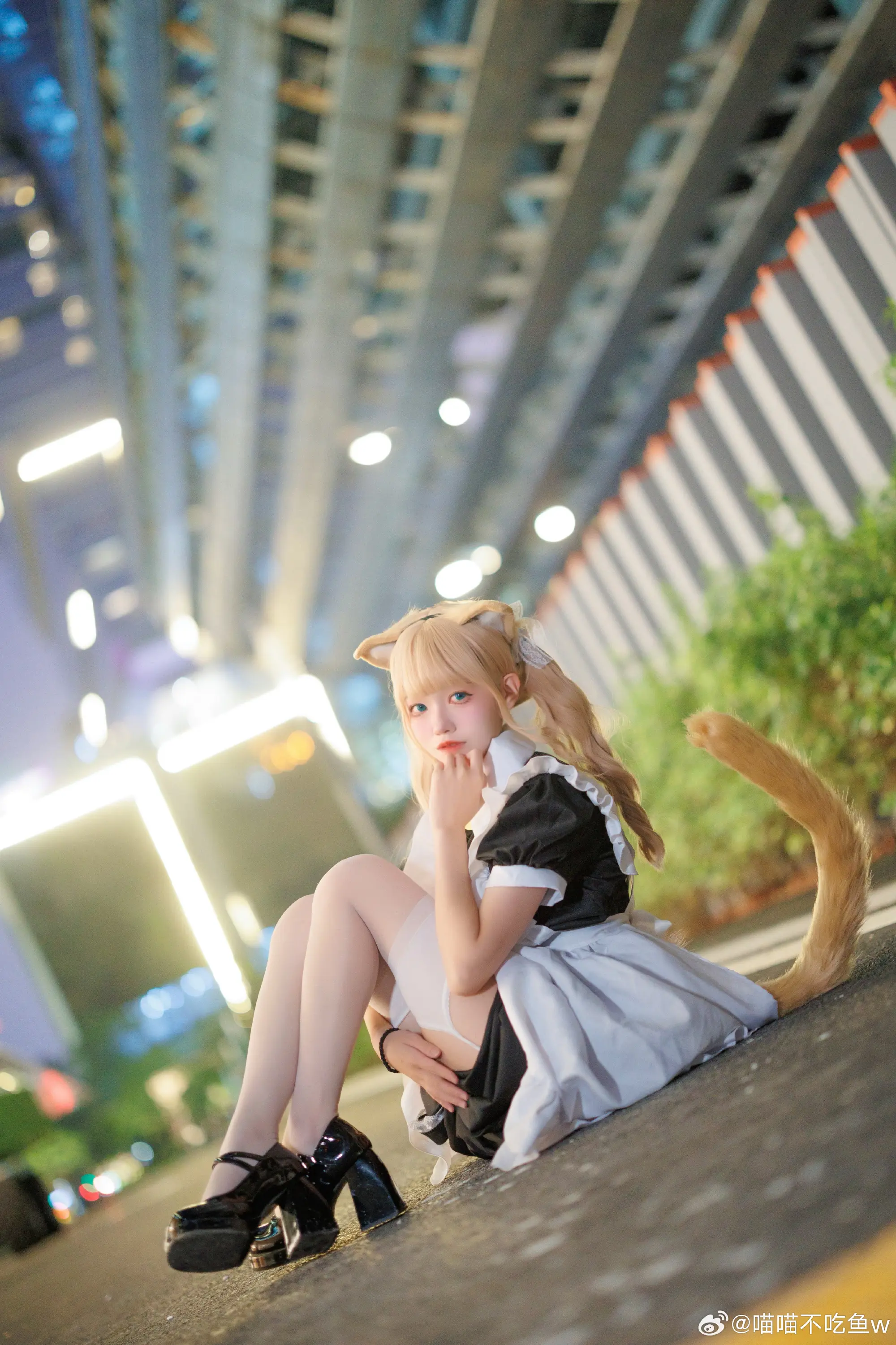 COSPLAY 猫猫女仆下班后… 黄豆粉猫娘cos@喵喵不吃鱼w COSPLAY-第7张