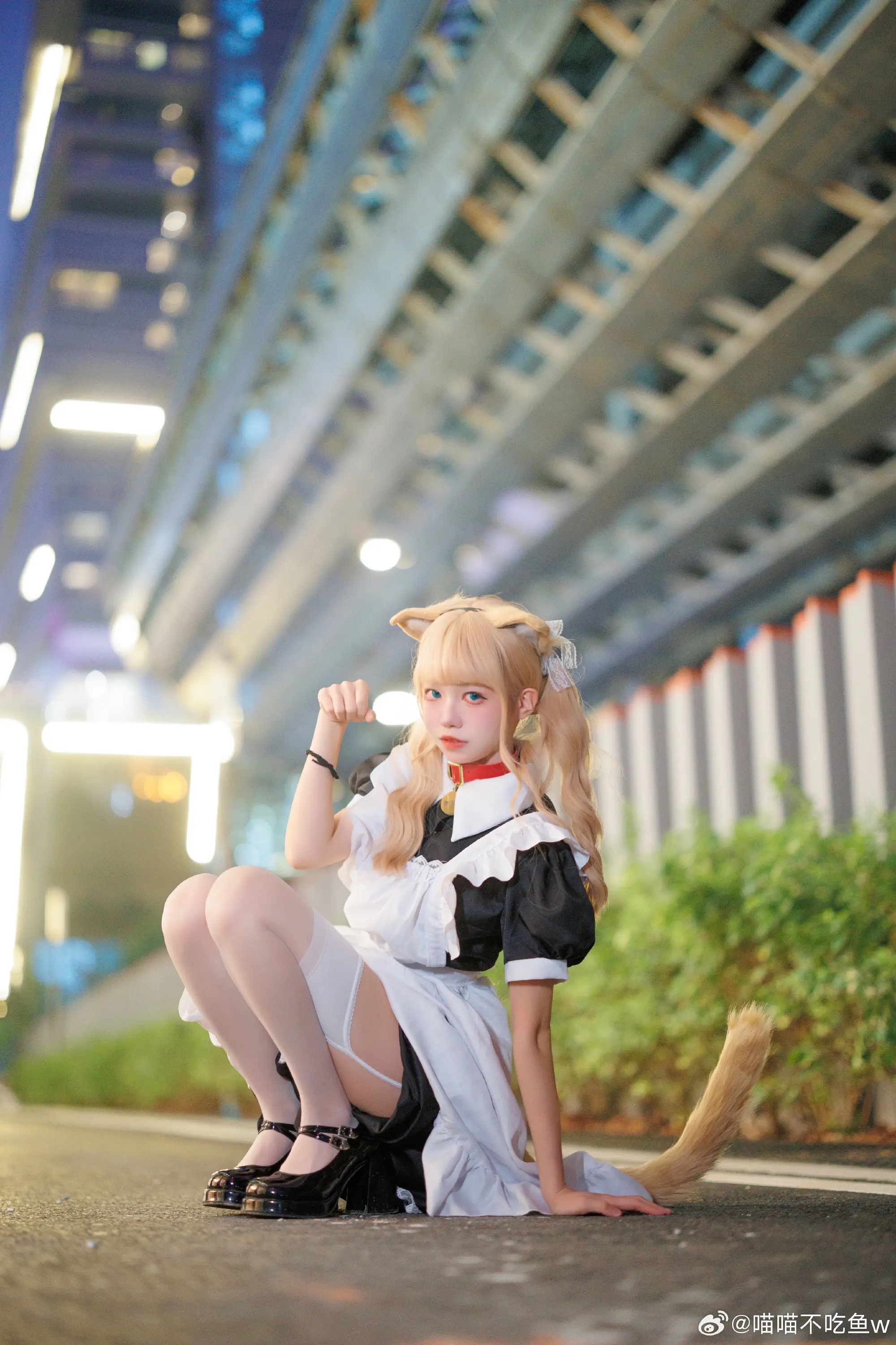 COSPLAY 猫猫女仆下班后… 黄豆粉猫娘cos@喵喵不吃鱼w COSPLAY-第9张