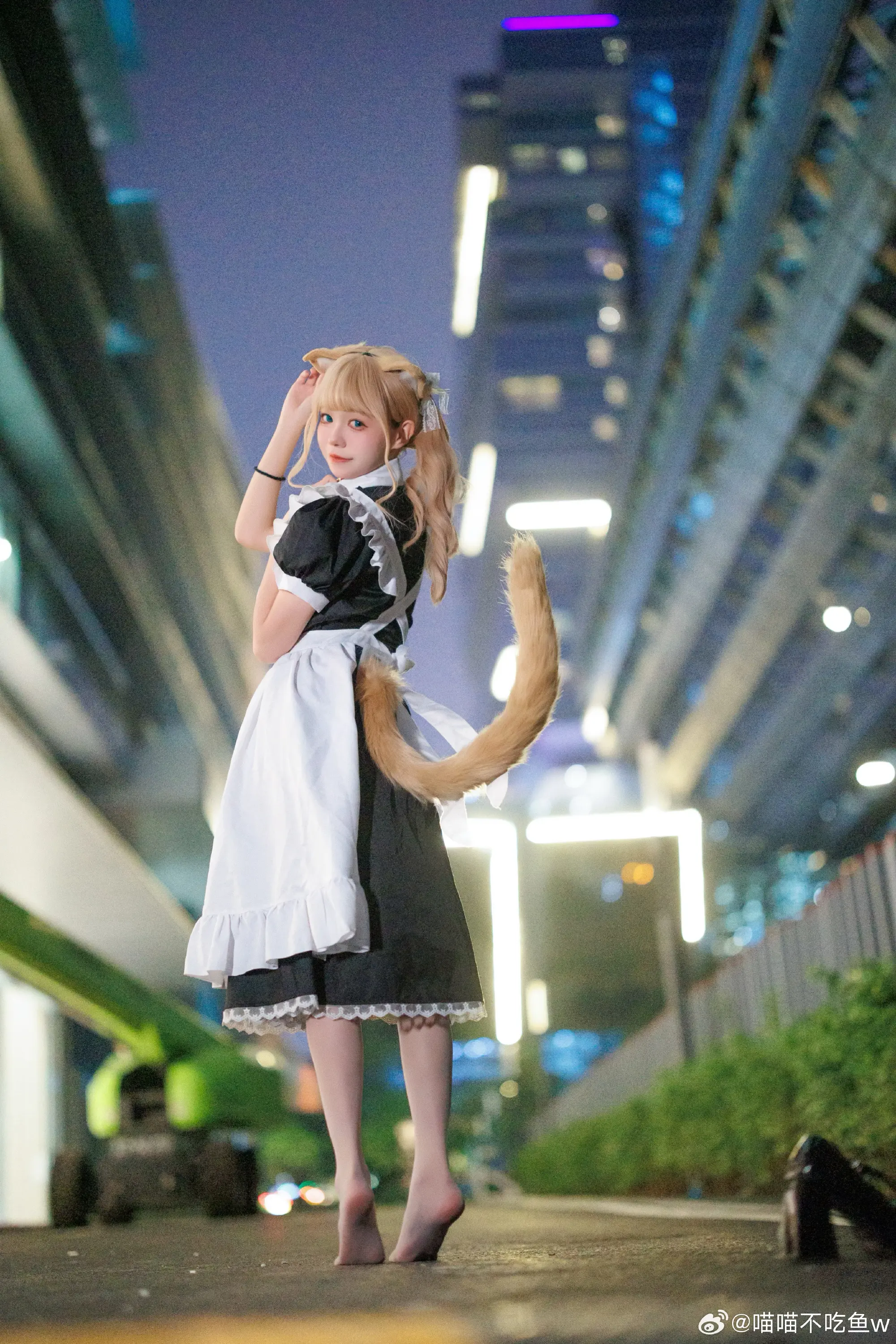 COSPLAY 猫猫女仆下班后… 黄豆粉猫娘cos@喵喵不吃鱼w COSPLAY-第2张