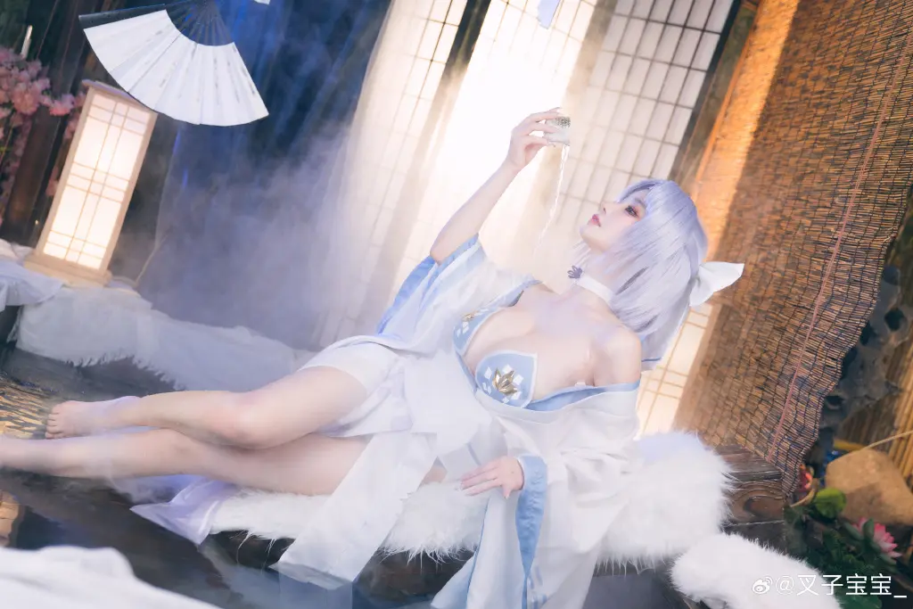 cosplay 🌟“我是死塾月闪女学馆3年级的「雪泉」前来报道！速速加入了港区！ 碧蓝航线 雪泉@叉子宝宝_ COSPLAY-第5张