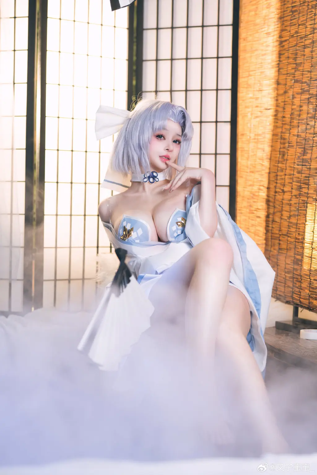 cosplay 🌟“我是死塾月闪女学馆3年级的「雪泉」前来报道！速速加入了港区！ 碧蓝航线 雪泉@叉子宝宝_ COSPLAY-第6张