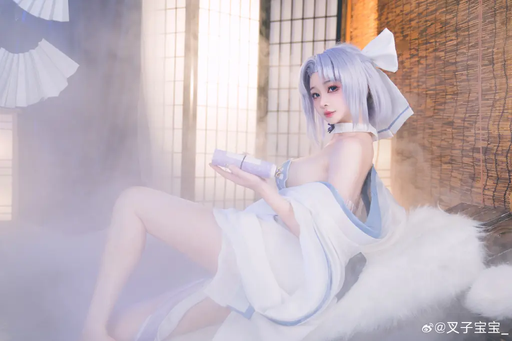 cosplay 🌟“我是死塾月闪女学馆3年级的「雪泉」前来报道！速速加入了港区！ 碧蓝航线 雪泉@叉子宝宝_ COSPLAY-第7张