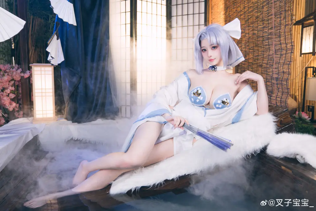 cosplay 🌟“我是死塾月闪女学馆3年级的「雪泉」前来报道！速速加入了港区！ 碧蓝航线 雪泉@叉子宝宝_ COSPLAY-第8张