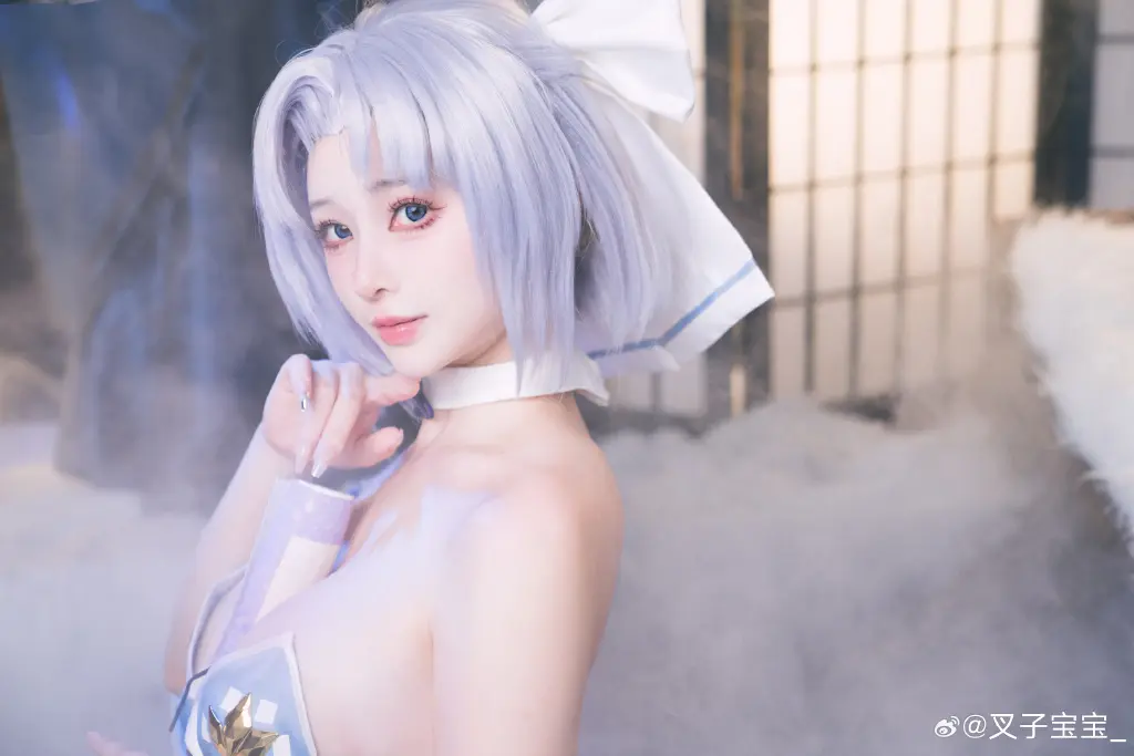 cosplay 🌟“我是死塾月闪女学馆3年级的「雪泉」前来报道！速速加入了港区！ 碧蓝航线 雪泉@叉子宝宝_ COSPLAY-第9张