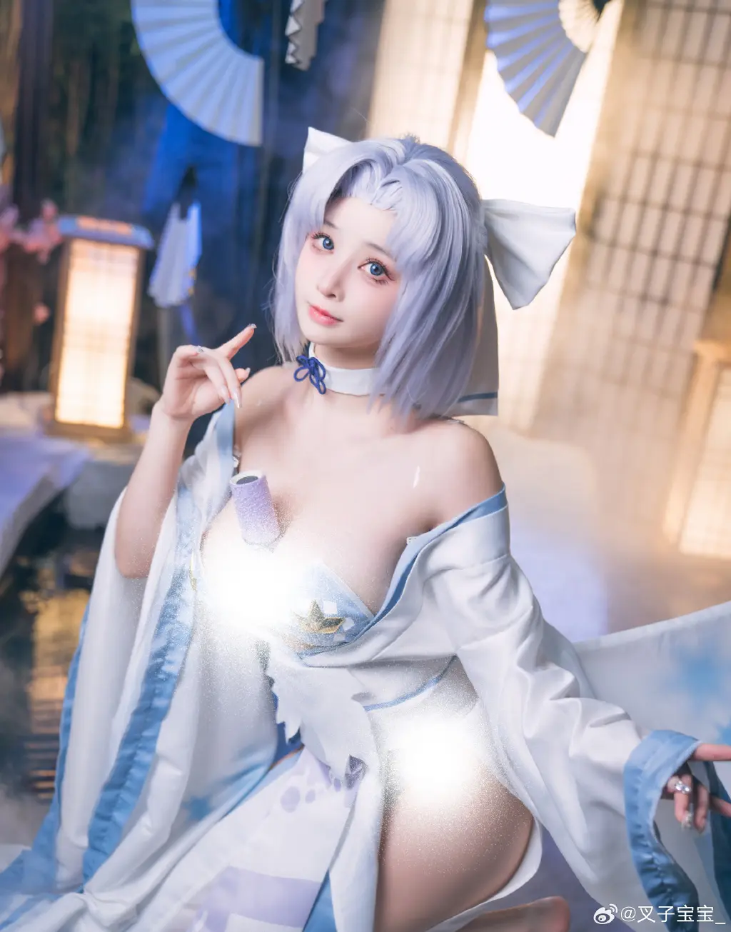 cosplay 🌟“我是死塾月闪女学馆3年级的「雪泉」前来报道！速速加入了港区！ 碧蓝航线 雪泉@叉子宝宝_ COSPLAY-第12张